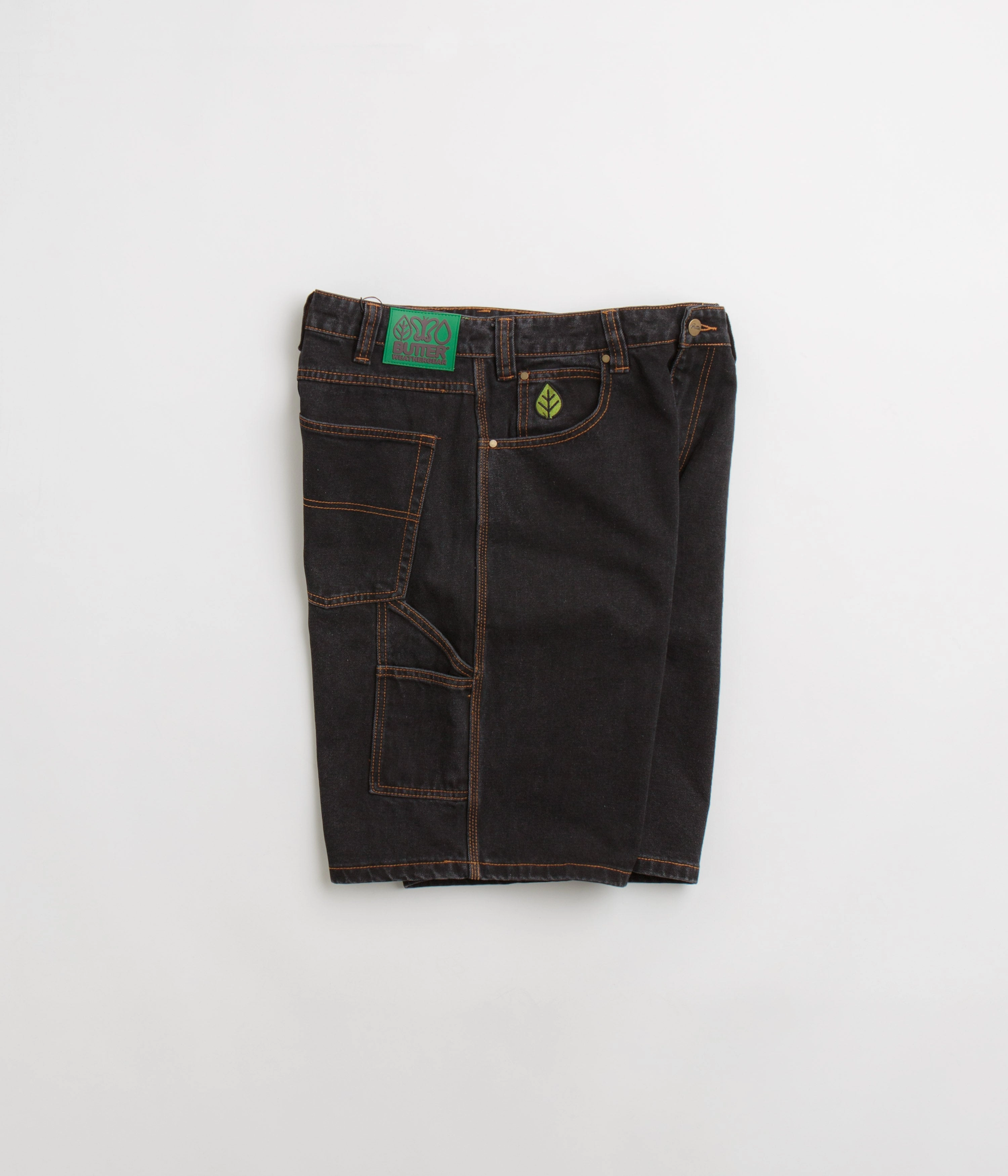 Fitness Enthusiast Sustainable Manufacturing Butter Goods Weathergear Denim Shorts - Washed Black