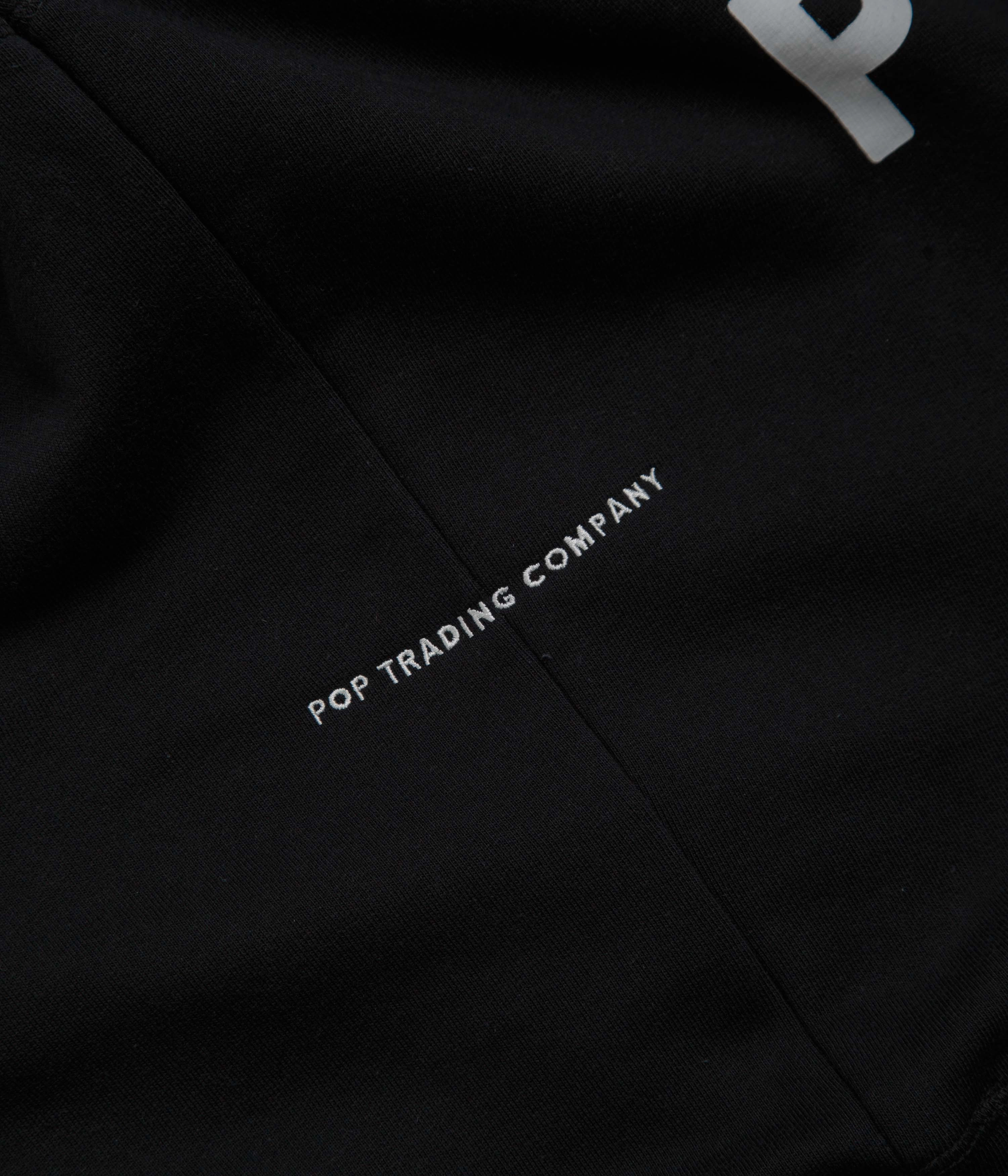 Pop Trading Company Logo Crewneck Sweatshirt - Black / White Comfortable Choice
