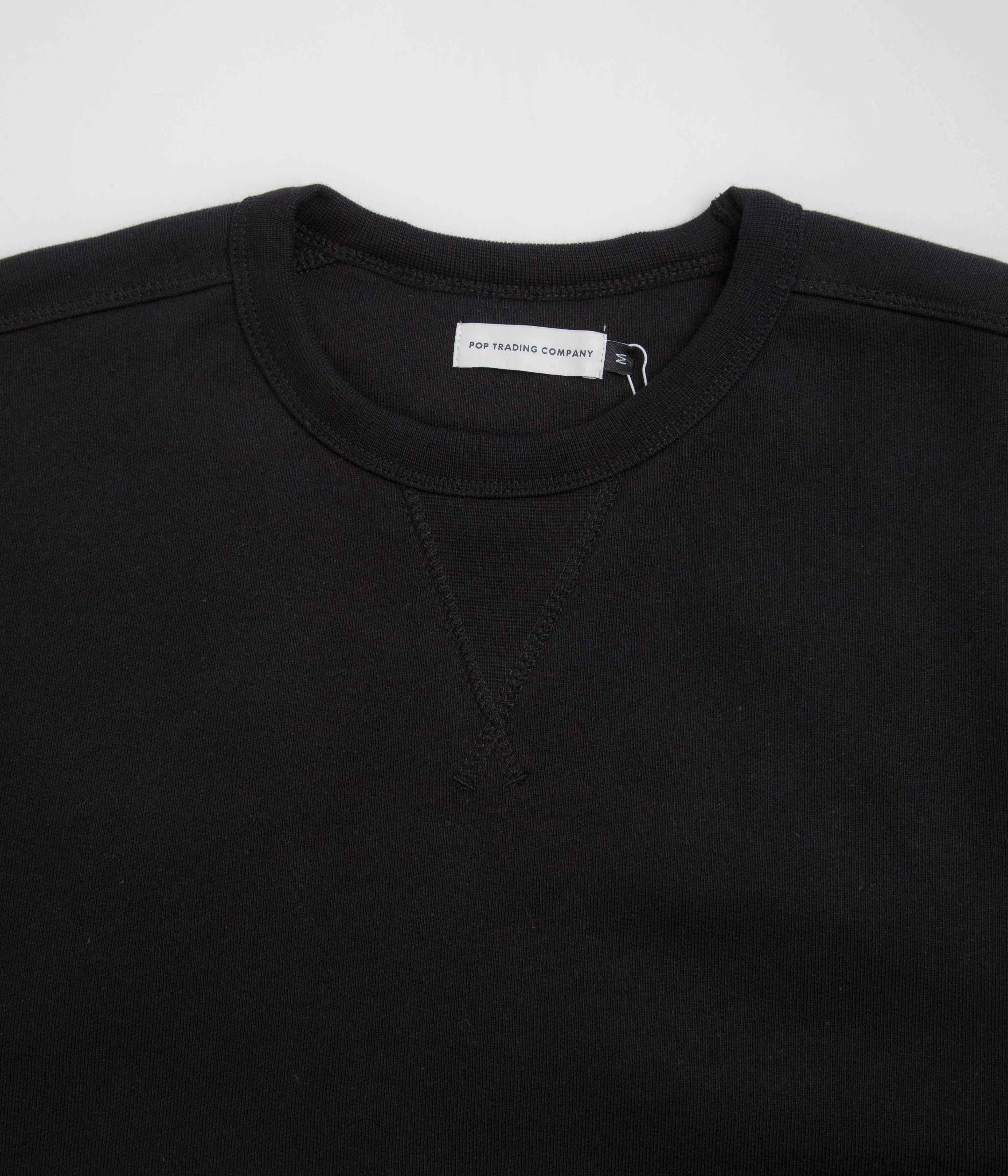 Snug Layer Perfect Layering Pop Trading Company Logo Crewneck Sweatshirt - Black / White