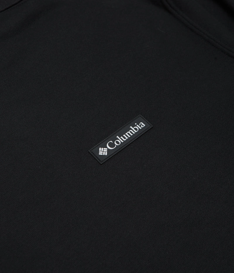 Modern Turtleneck Style Cozy Warm Layer Columbia Marble Canyon Crewneck Sweatshirt - Black