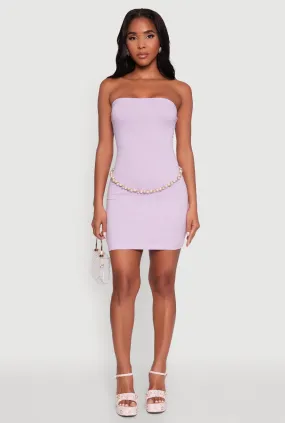 Cloud Light Daisy Mini Tube Dress with Curve Hugging Fit