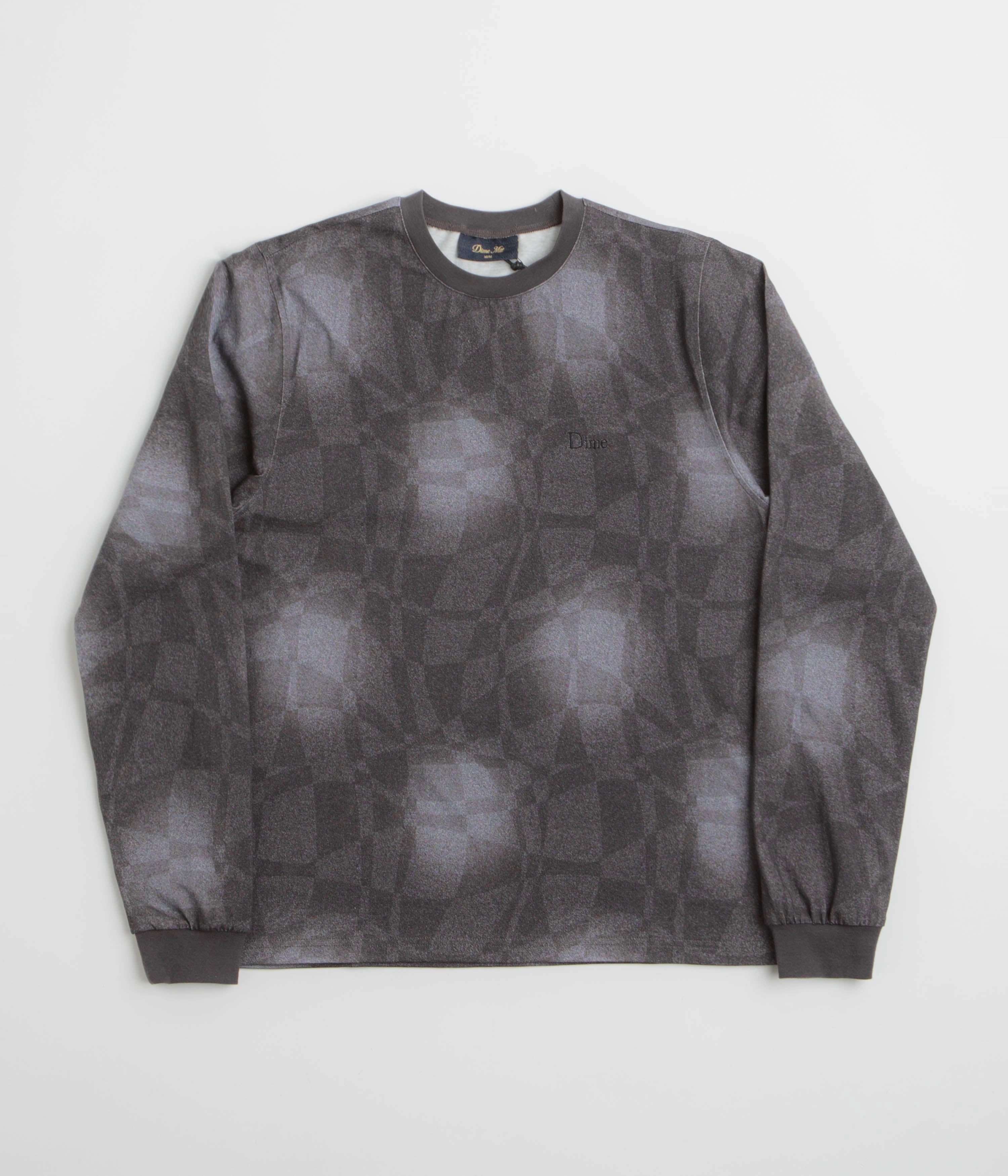 Dime Abstract Long Sleeve T-Shirt - Static Black college Daily Style