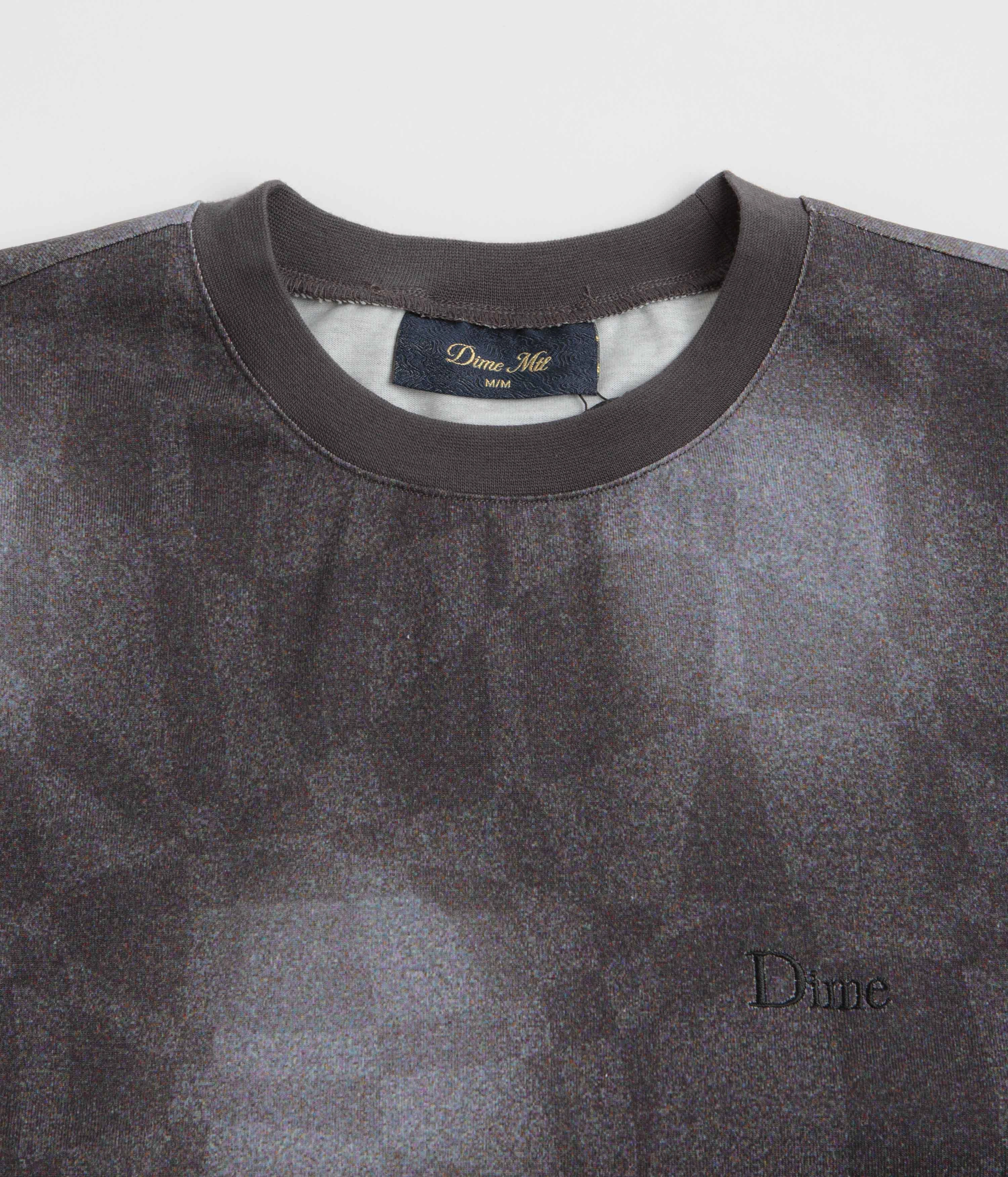 Premium Material Dime Abstract Long Sleeve T-Shirt - Static Black