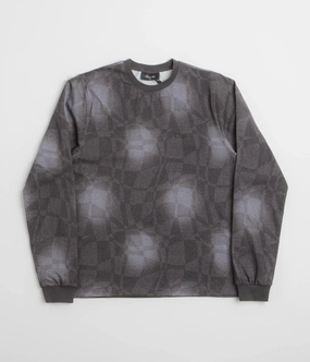 Dime Abstract Long Sleeve T-Shirt - Static Black college Daily Style