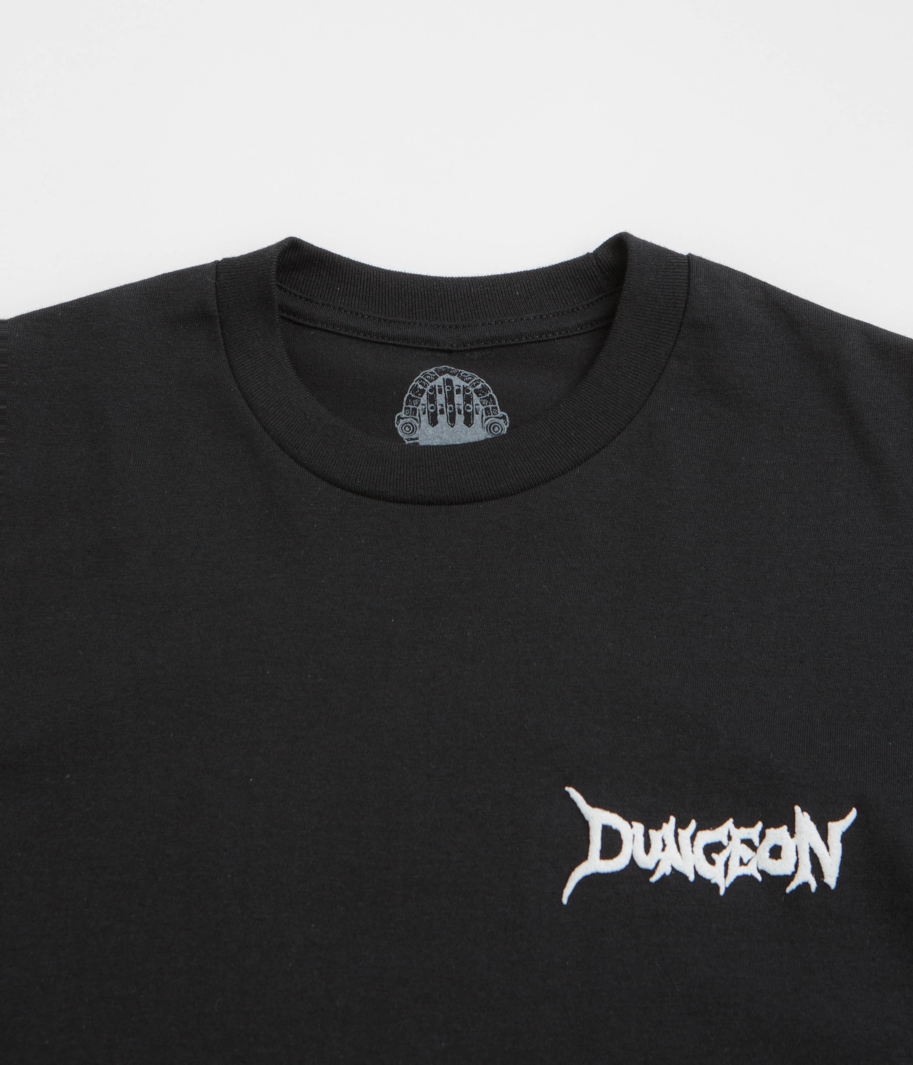 Dungeon Portcullis T-Shirt - Black / White Flexible Neckline