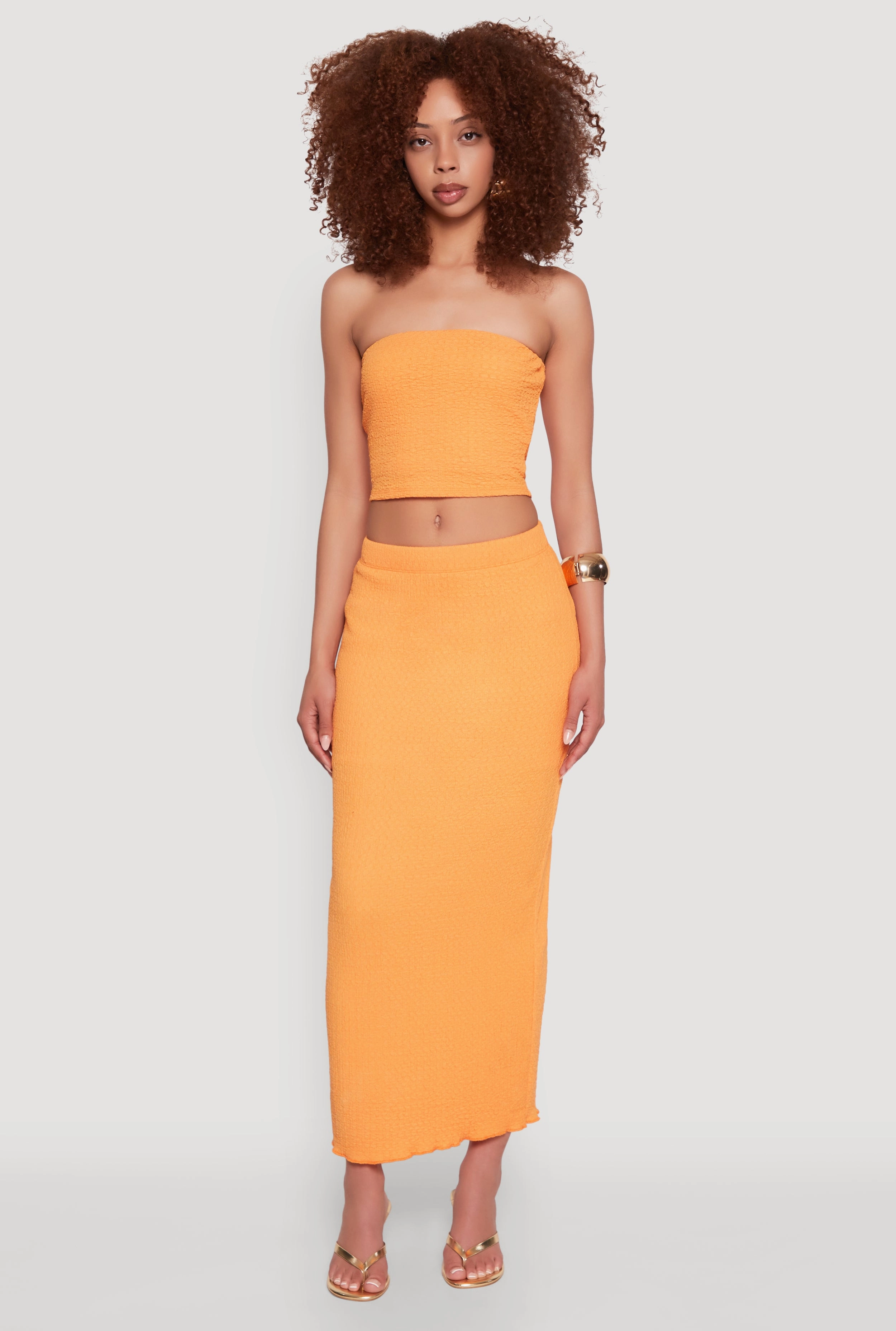 Lettuce Edge Textured Knit Skirt Resort Vacation