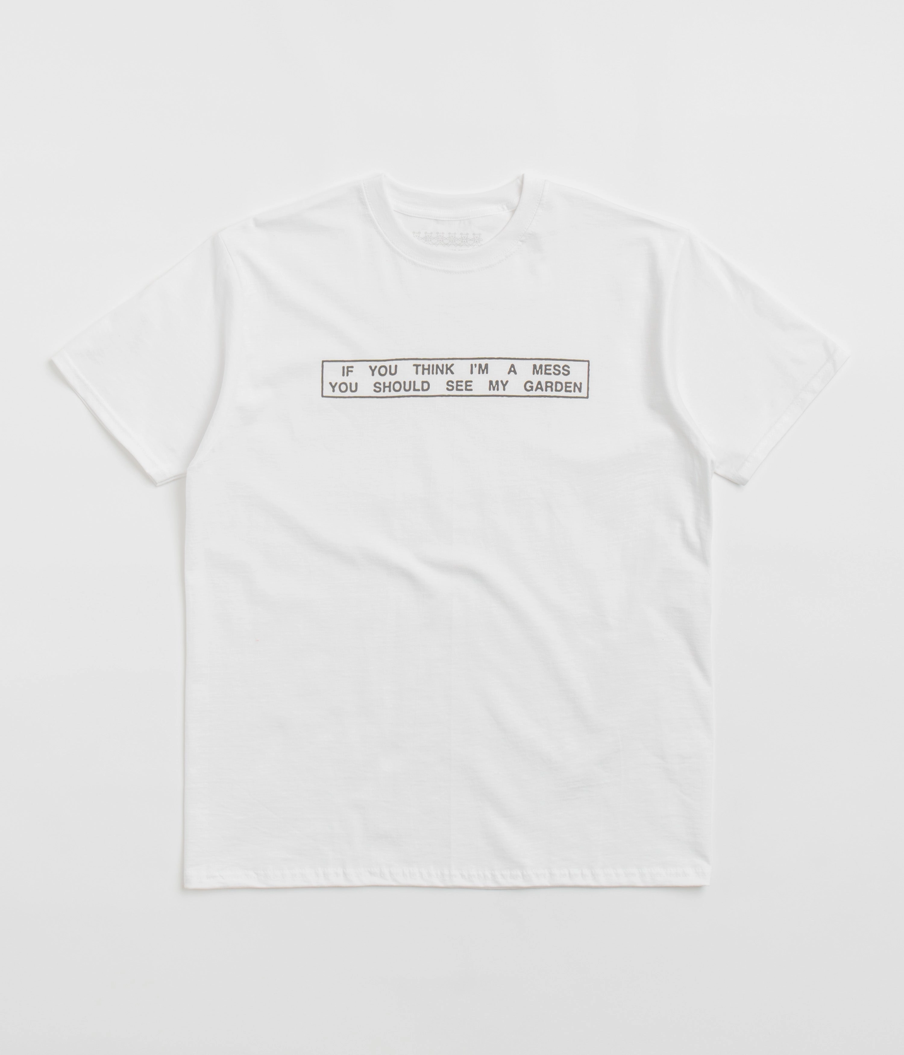 Unisex Fit Retro Style Garden Mess T-Shirt - White