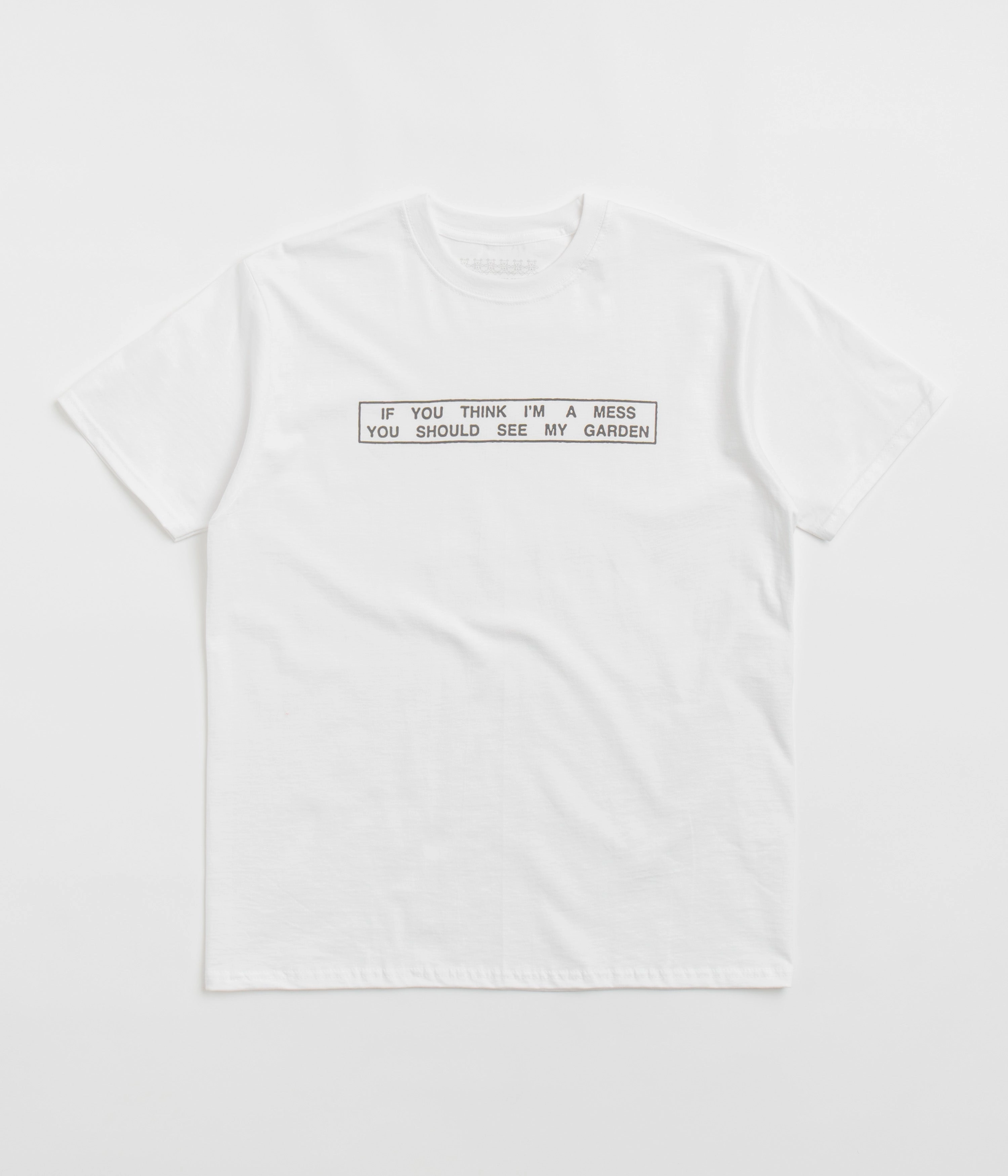 Garden Mess T-Shirt - White Trendy Fashion AntiStaticLining