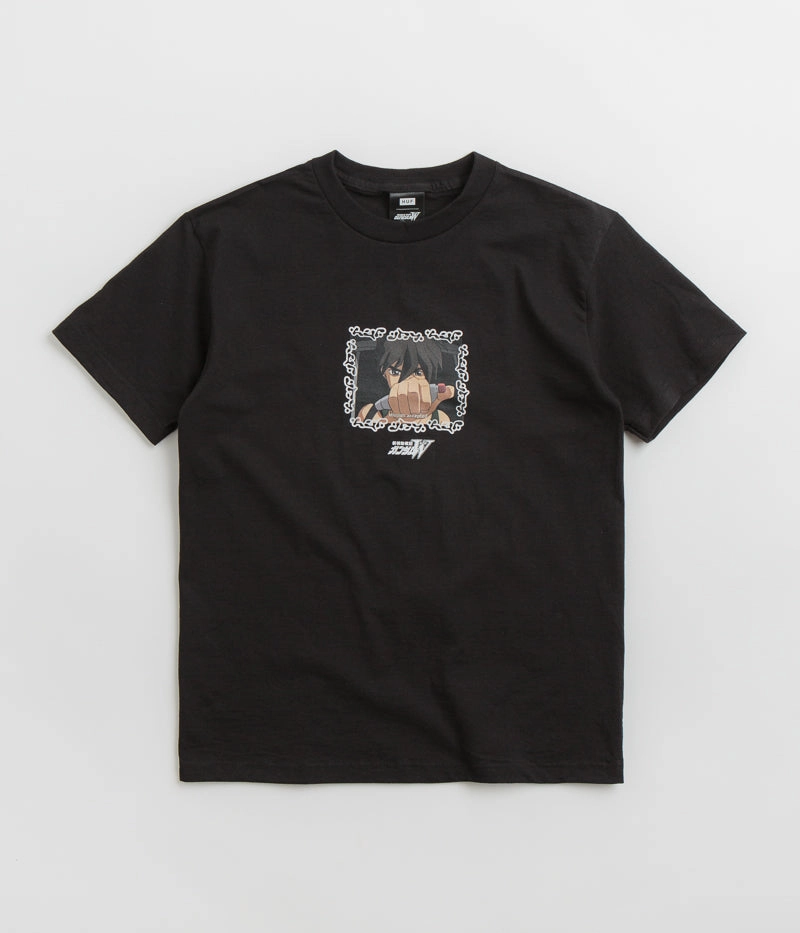 HUF Heero T-Shirt - Black Basic Top Bold Look