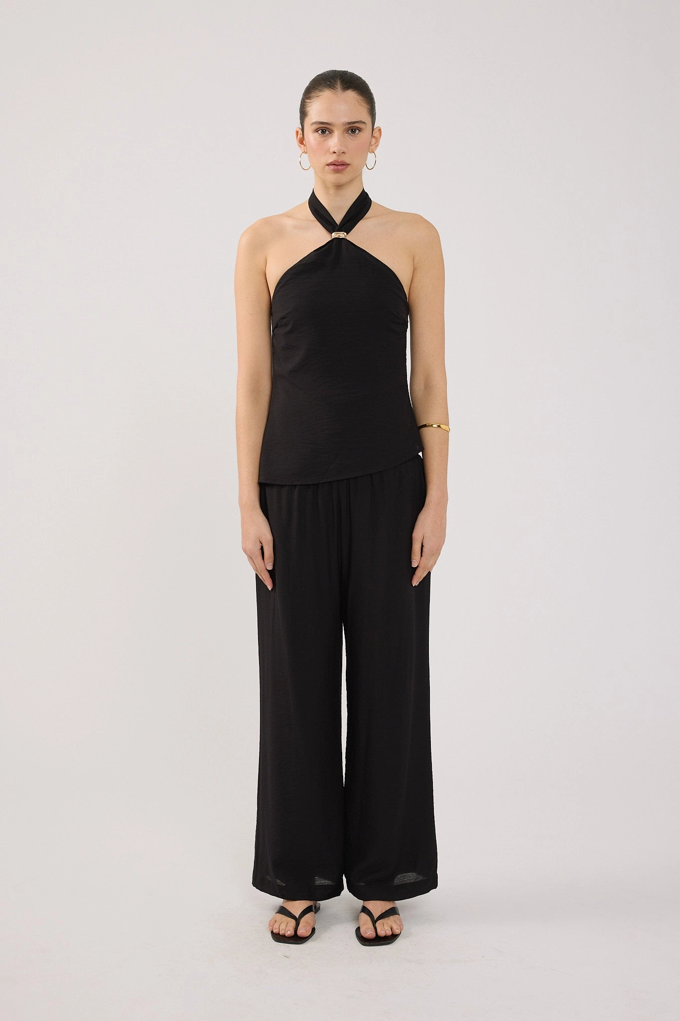 Comfy Vibes UV Protection Perfect Stranger Avalia Elastic Waist Pant Black