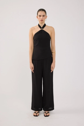 Comfy Vibes UV Protection Perfect Stranger Avalia Elastic Waist Pant Black