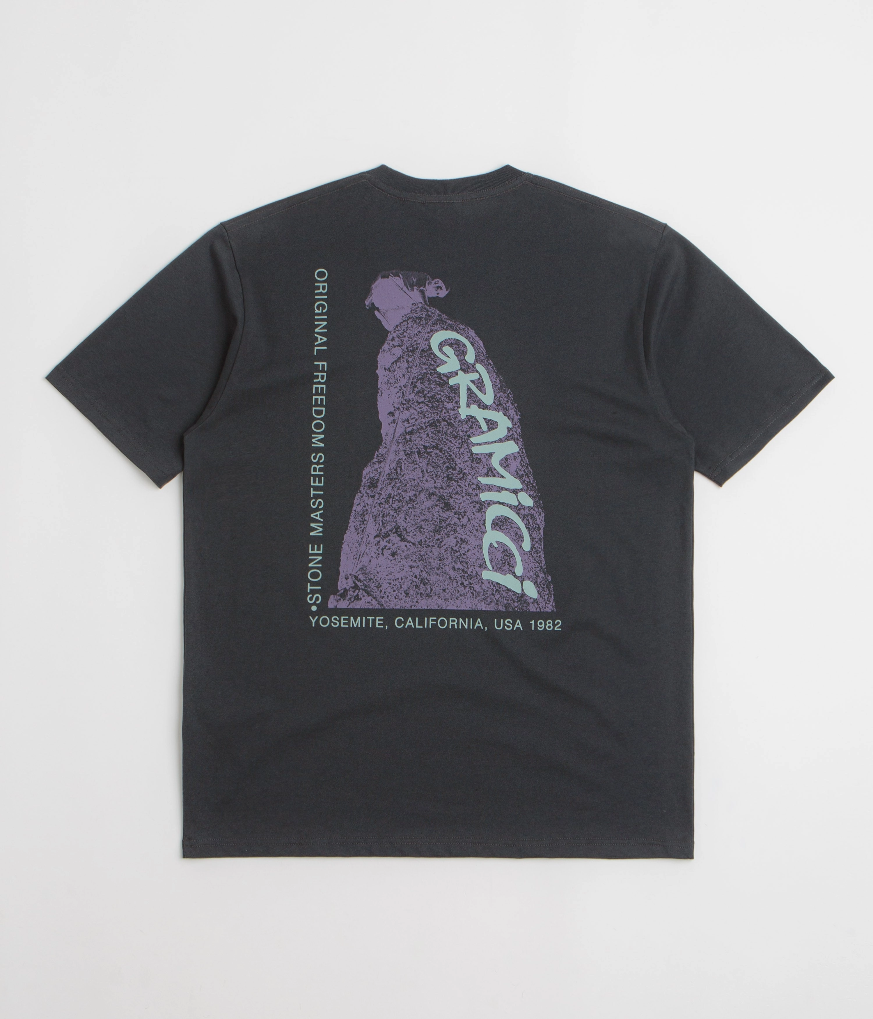Comfortable and stylish OdorResistant Gramicci Stonemasters Graphic T-Shirt - Vintage Black