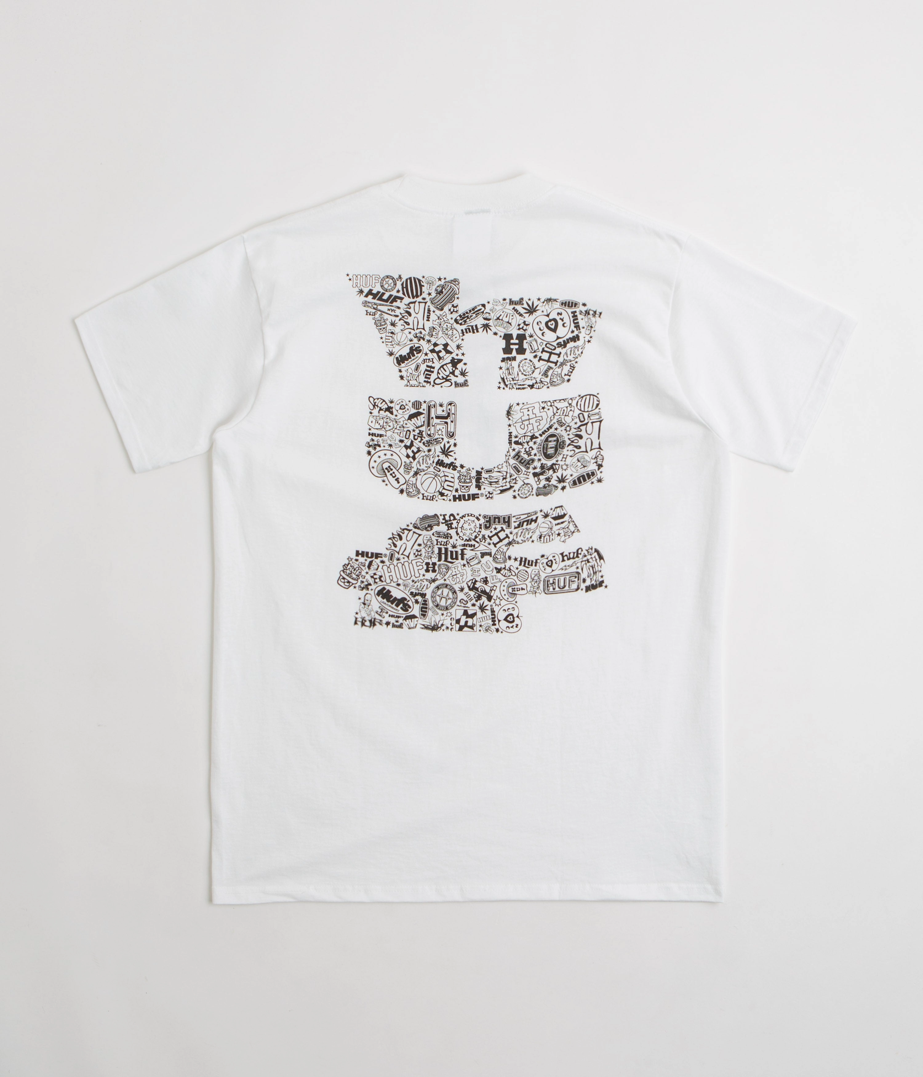 HUF Metablast T-Shirt - White ColorfastFabricTech NonIronTechnology