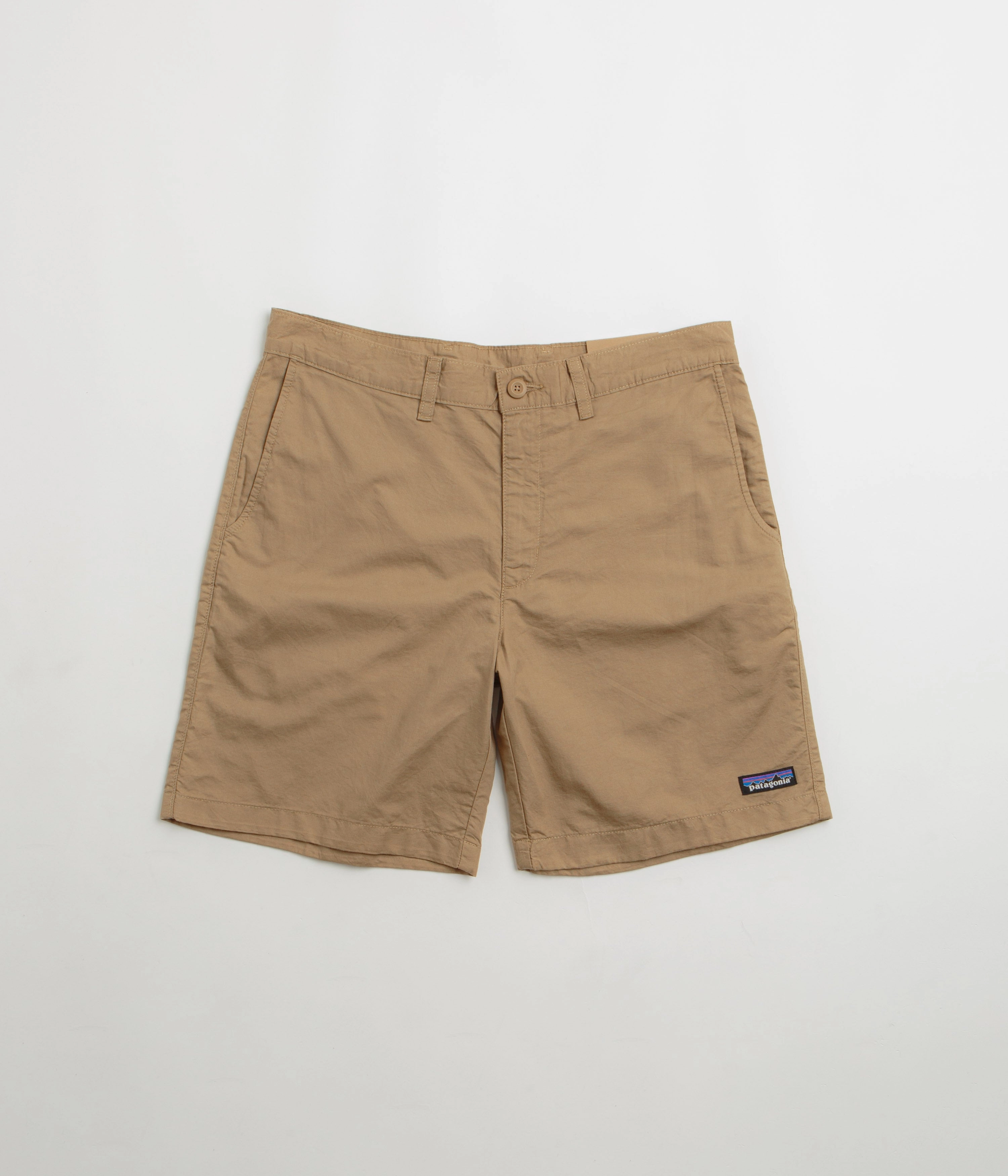 Patagonia Lightweight All-Wear Hemp 8" Shorts - Mojave Khaki Reinforced Hemlines vest