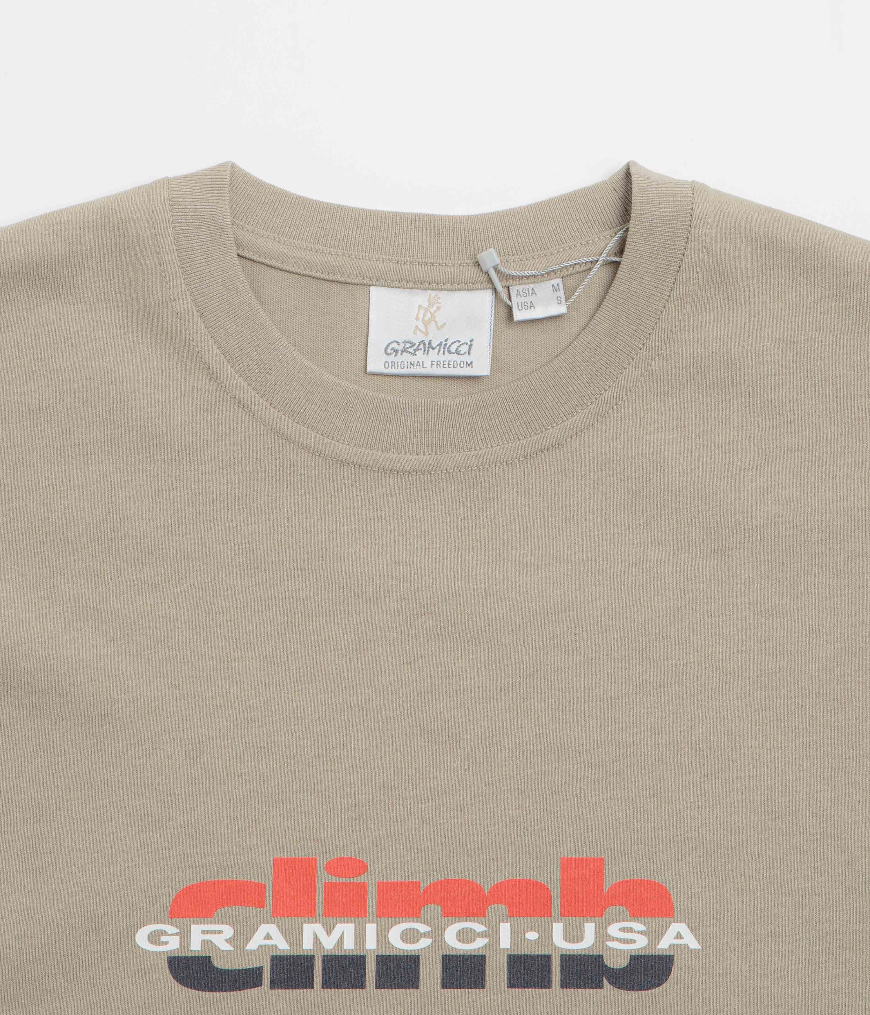 Trendy Style Chilly Day Comfort Gramicci Climb T-Shirt - Khaki