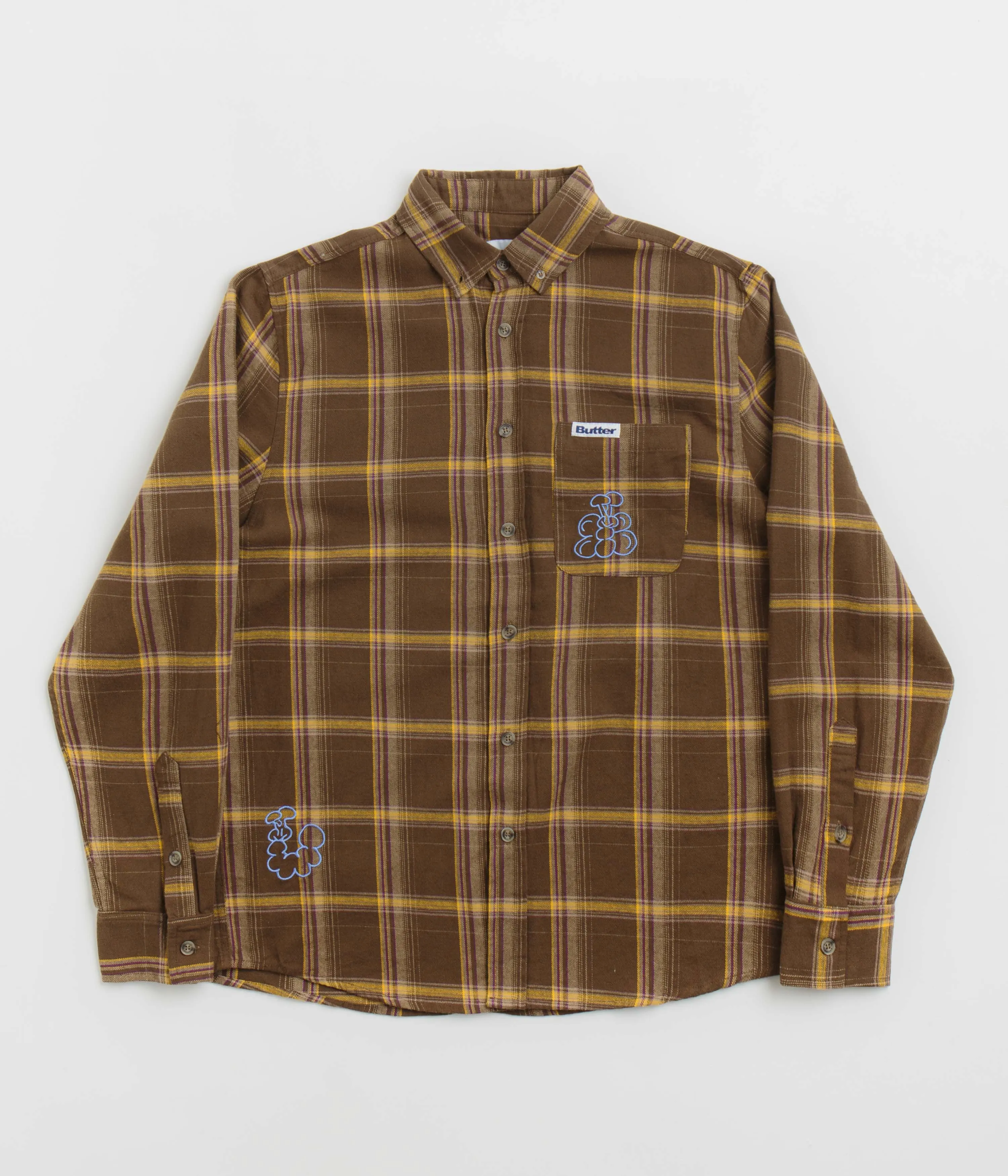 Butter Goods Bugs Flannel Shirt - Chestnut Active Wear