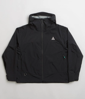 Convertible Collar Style Nike ACG Womens Morpho Rain Jacket - Black / Summit White