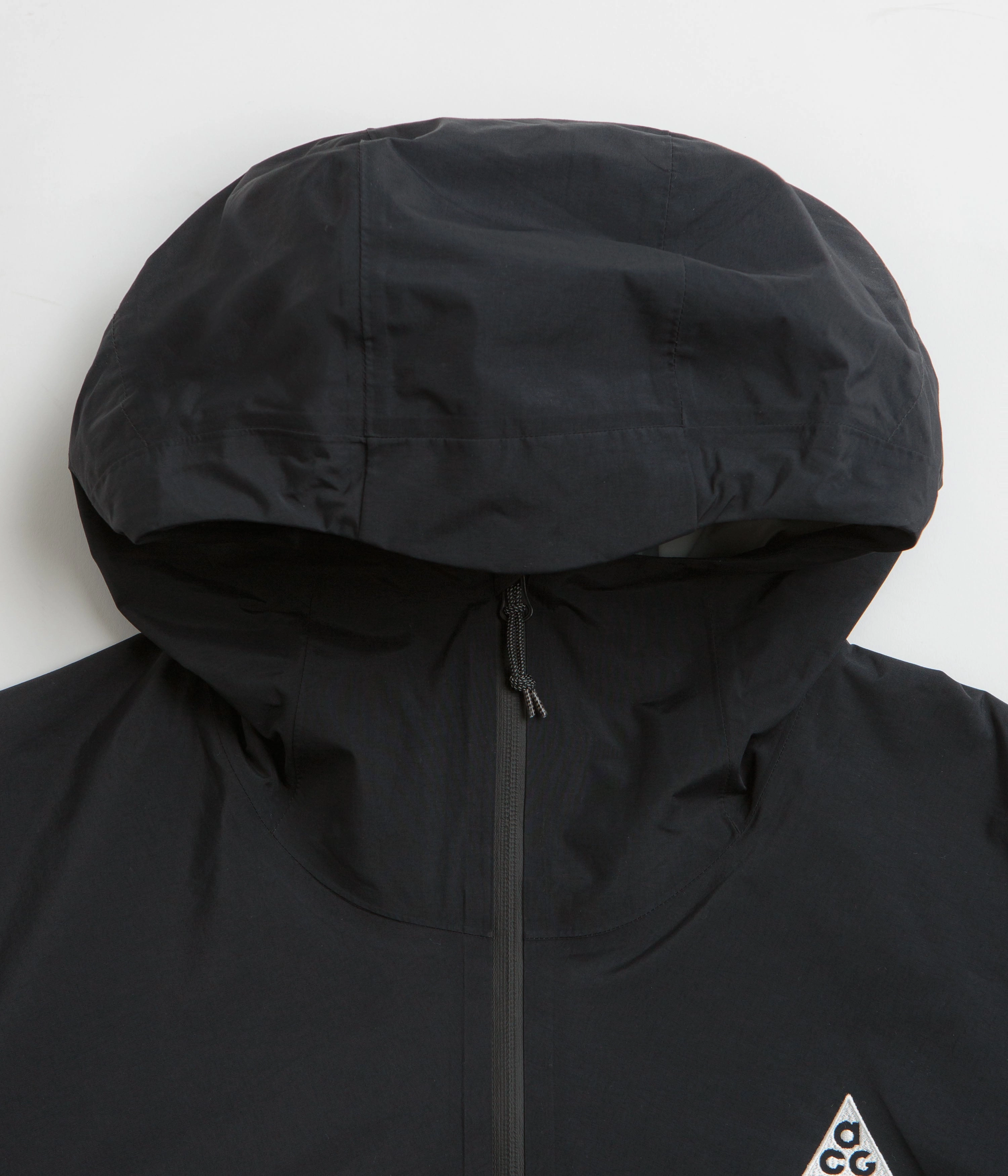 Strong Zip Practical Design Nike ACG Womens Morpho Rain Jacket - Black / Summit White