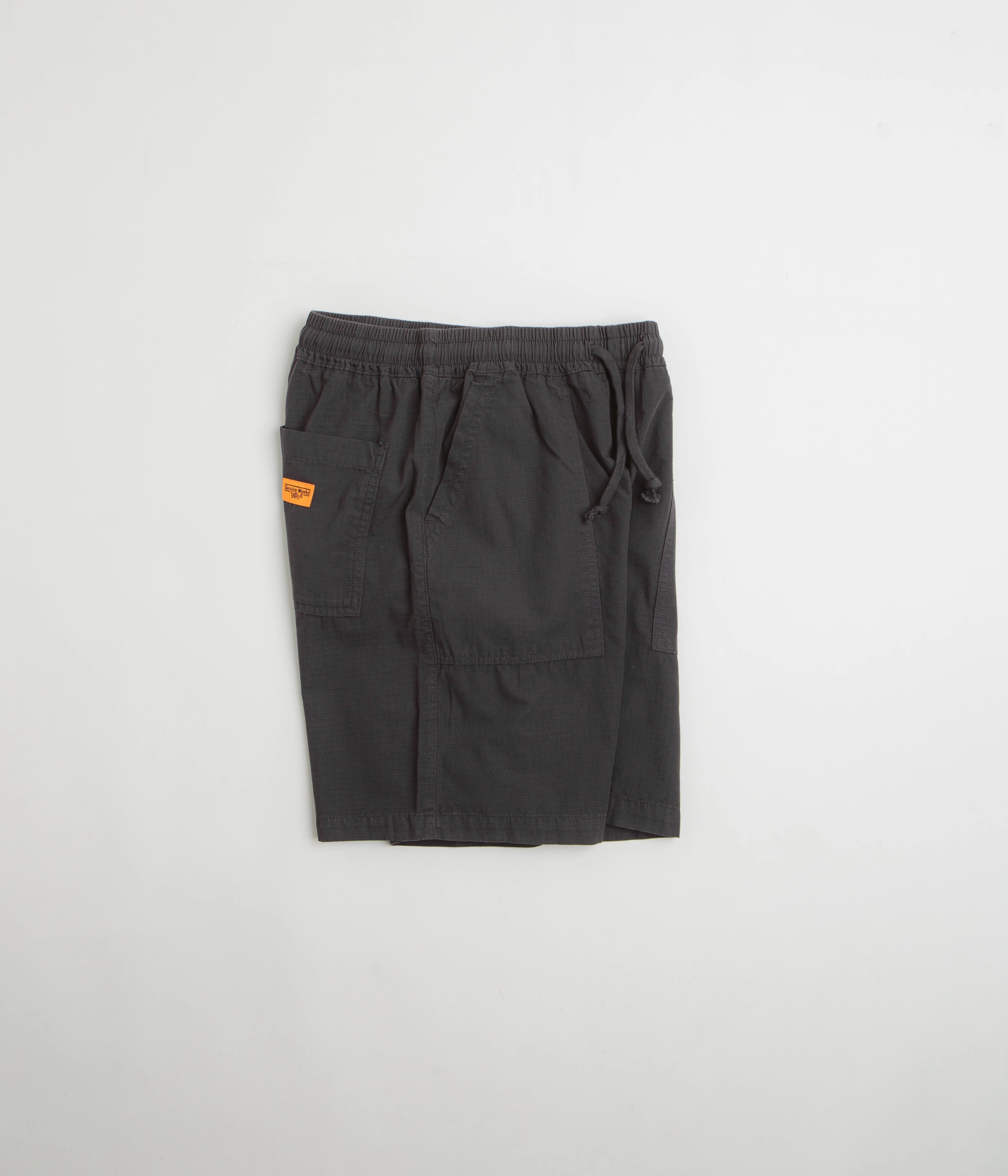 Service Works Ripstop Chef Shorts - Washed Black Ultra Lightweight Build