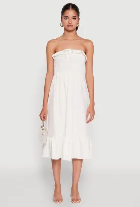 Elegant Appearance Love Soft Chic Smocked and Ruffle Tiered Peasant Dress