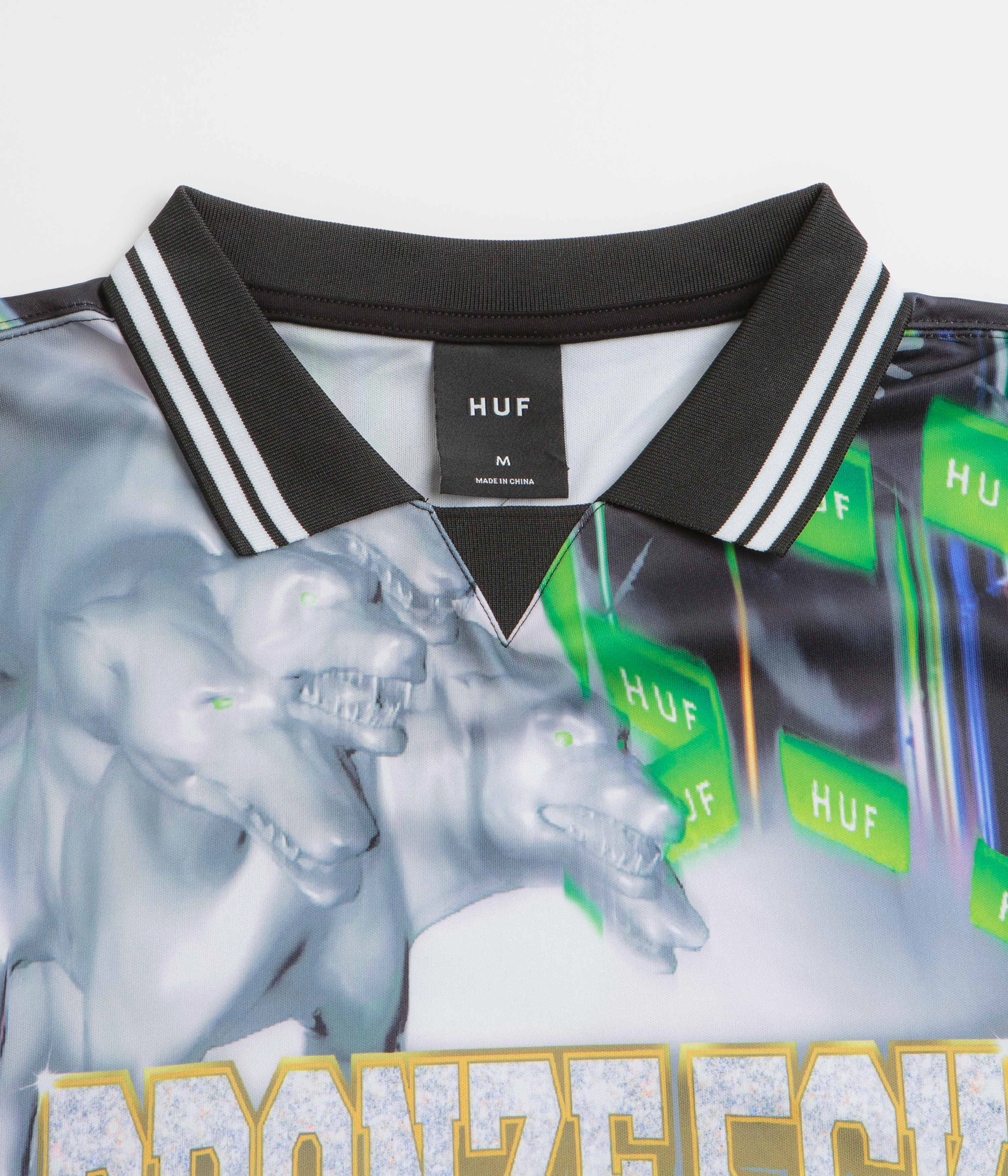 DoubleLayeredCollar HUF x Bronze 56K Glitched Soccer Jersey - Multi