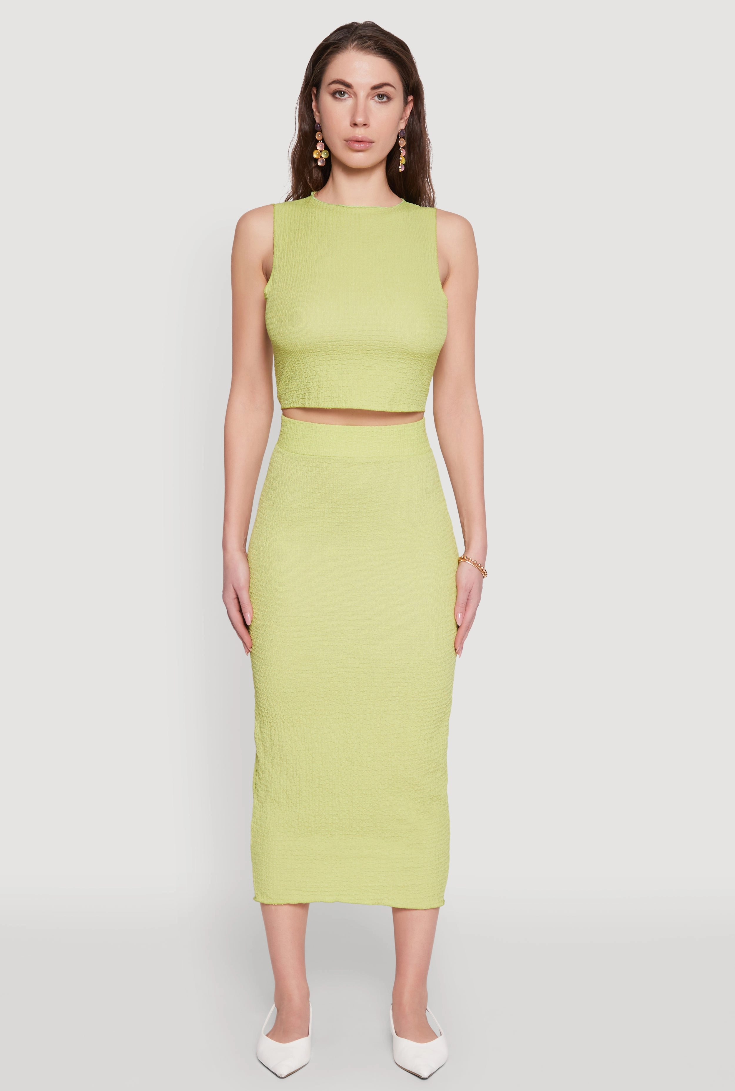 Textured Knit Midi Pencil Skirt Future Fashion Craftsmanship Focus