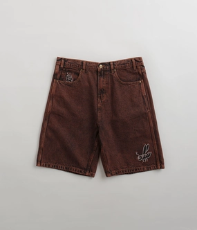 Butter Goods Critter Baggy Denim Shorts - Brick yoga clothes