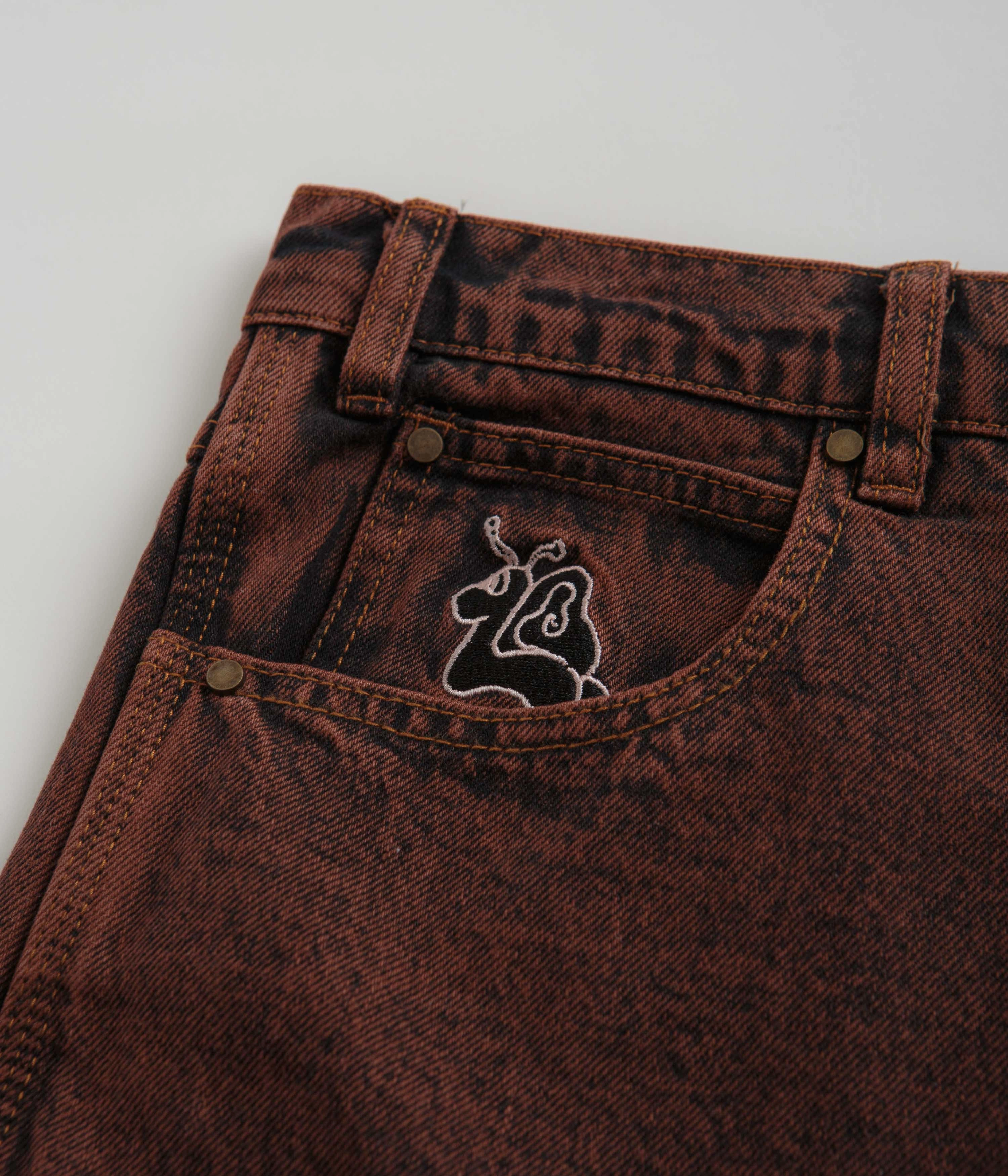 Butter Goods Critter Baggy Denim Shorts - Brick Heat Ready Modern Cut