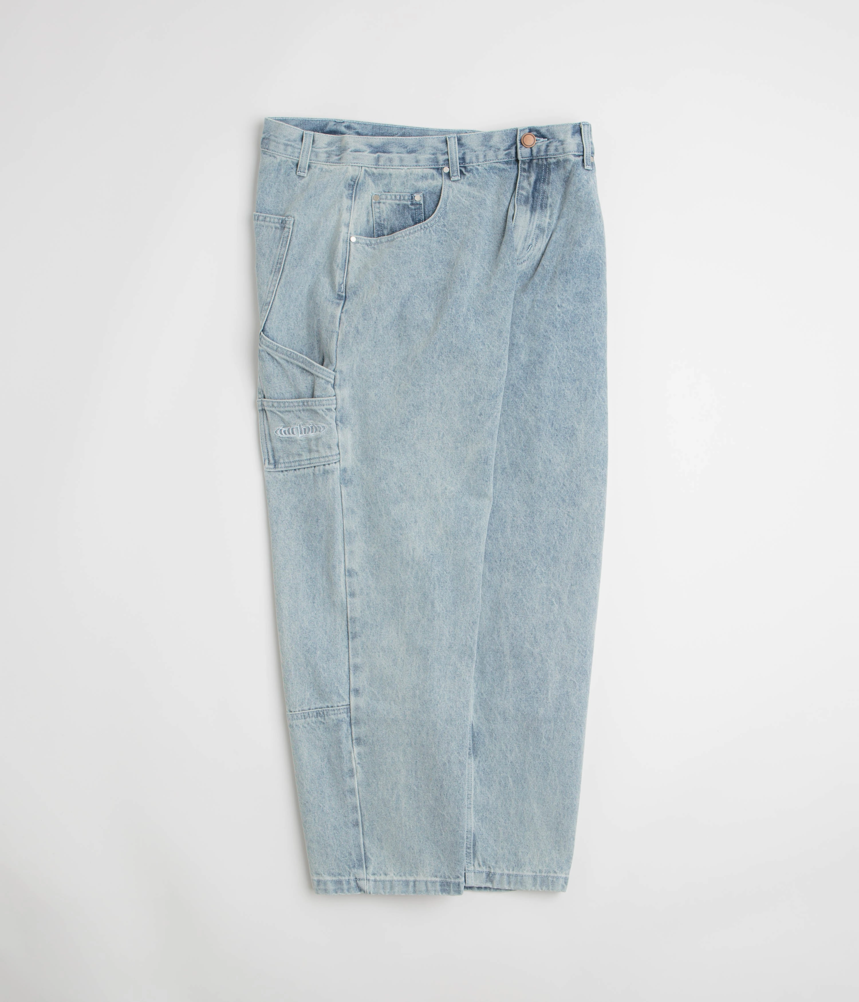 Wind Resistance Flexible Material Baglady Carpenter Jeans - Light Wash