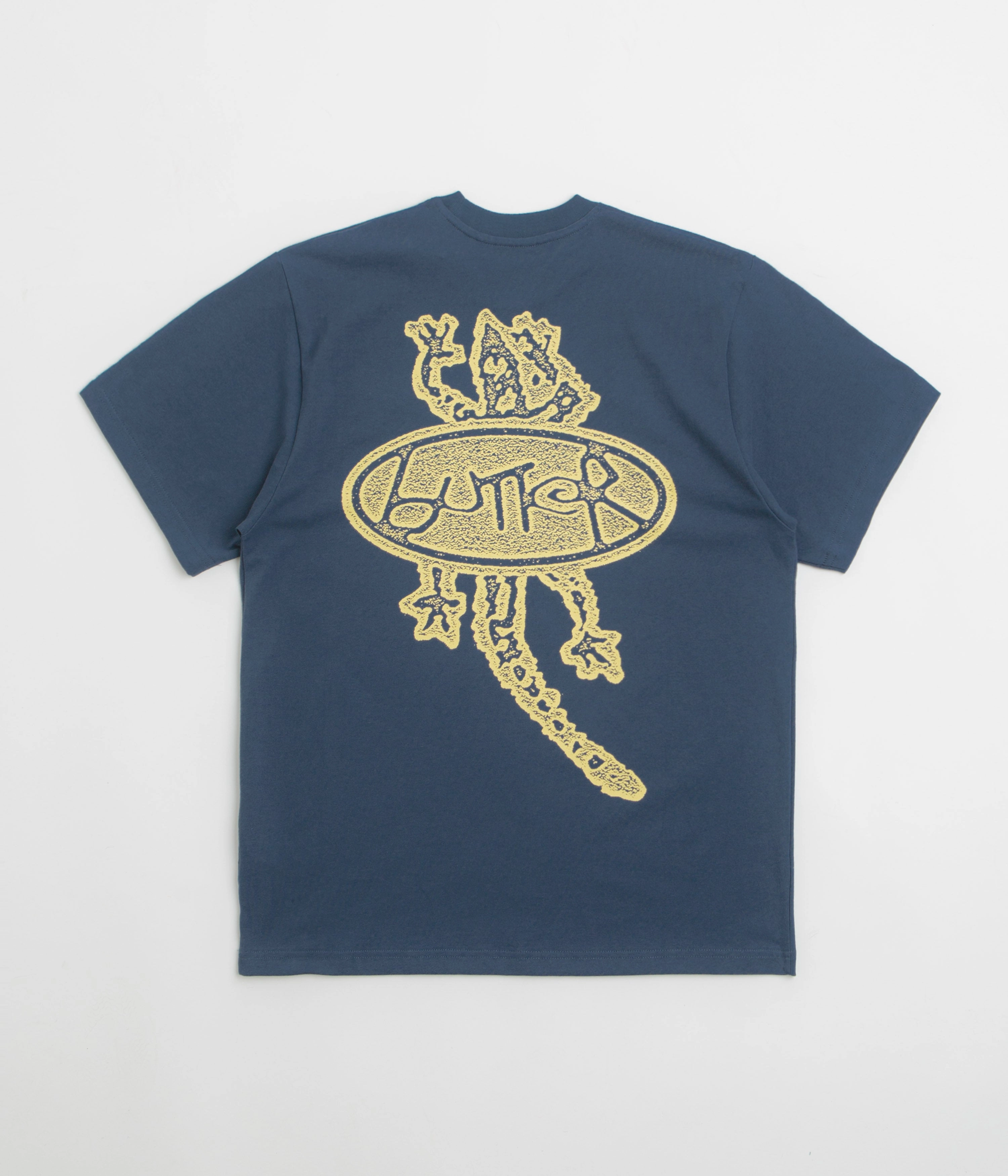Smooth Seam Technology Easy to Style Butter Goods Wipeout T-Shirt - Denim
