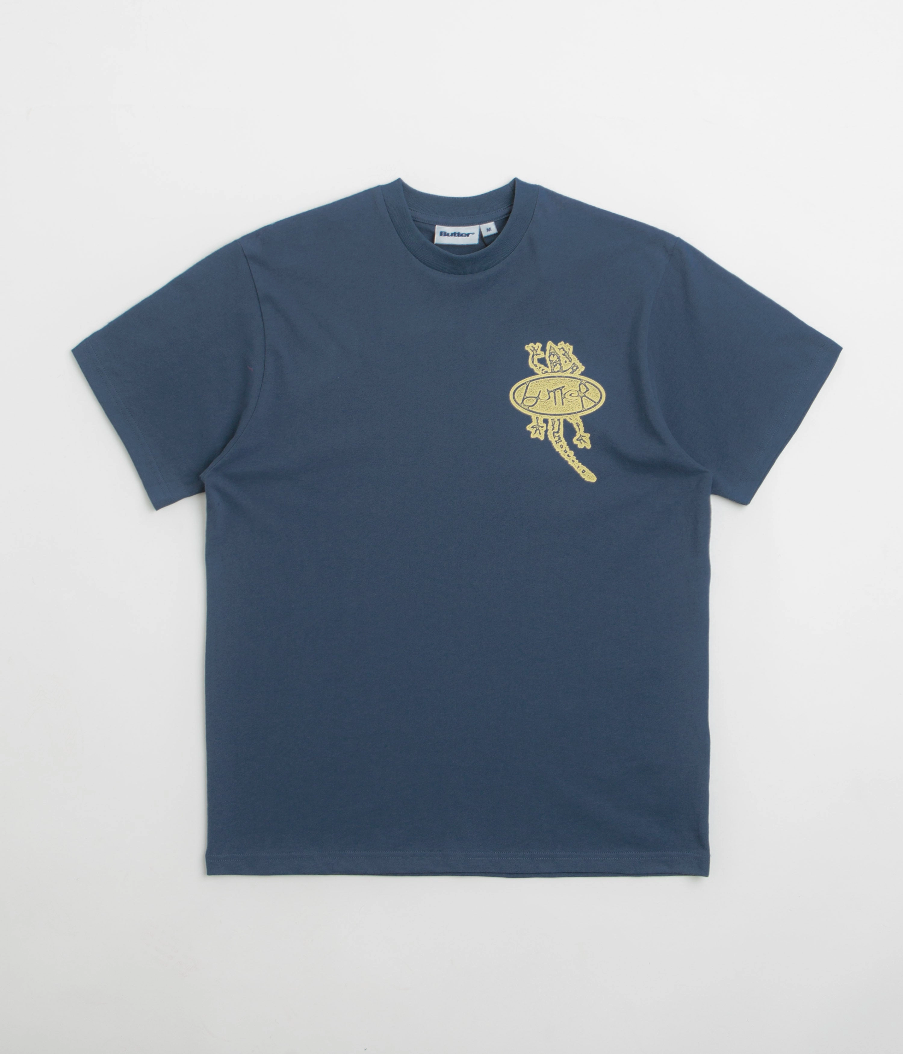 baby shower Odor Resistant Material Butter Goods Wipeout T-Shirt - Denim