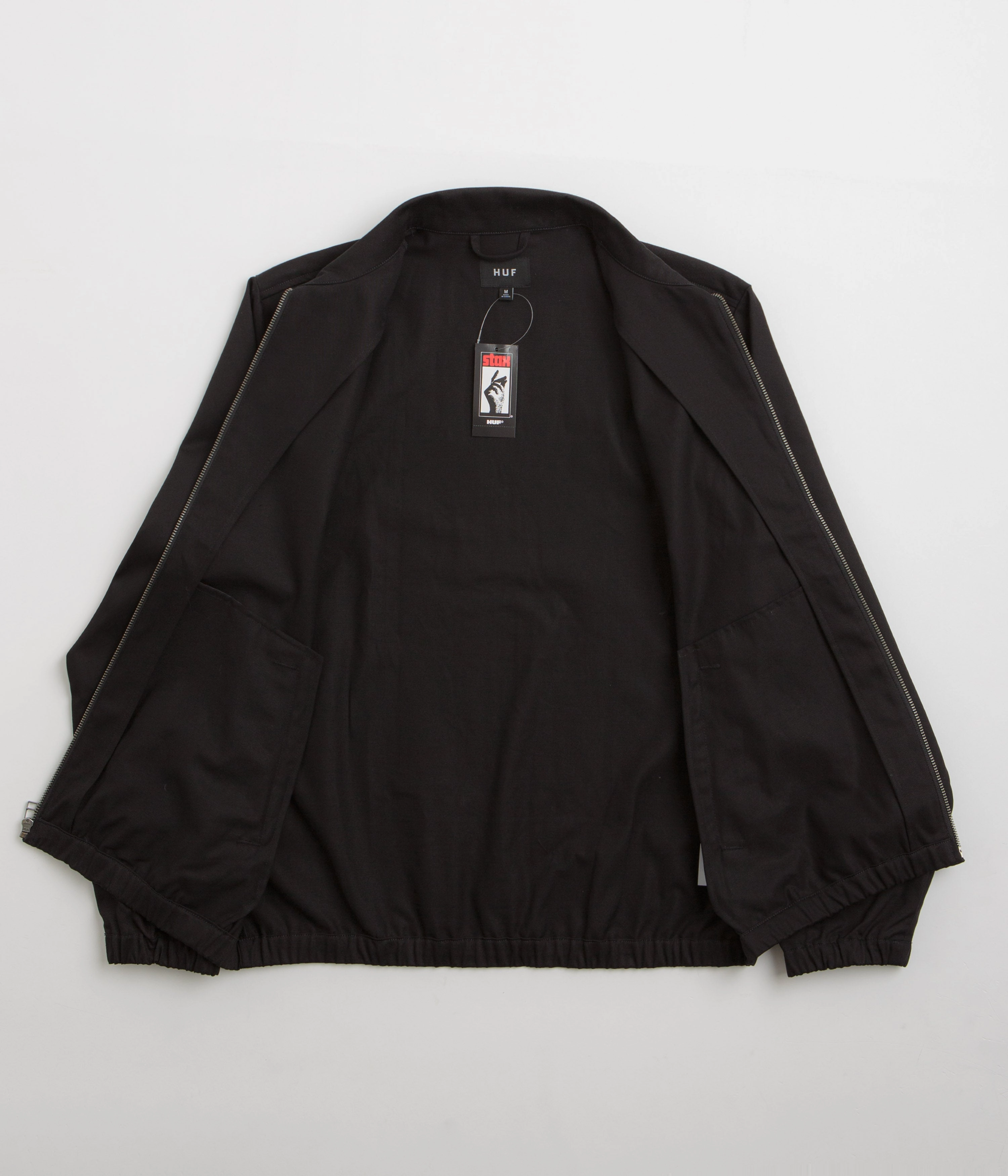 HUF Stax Jacket - Black Comfortable lining Light Reflective Zippers