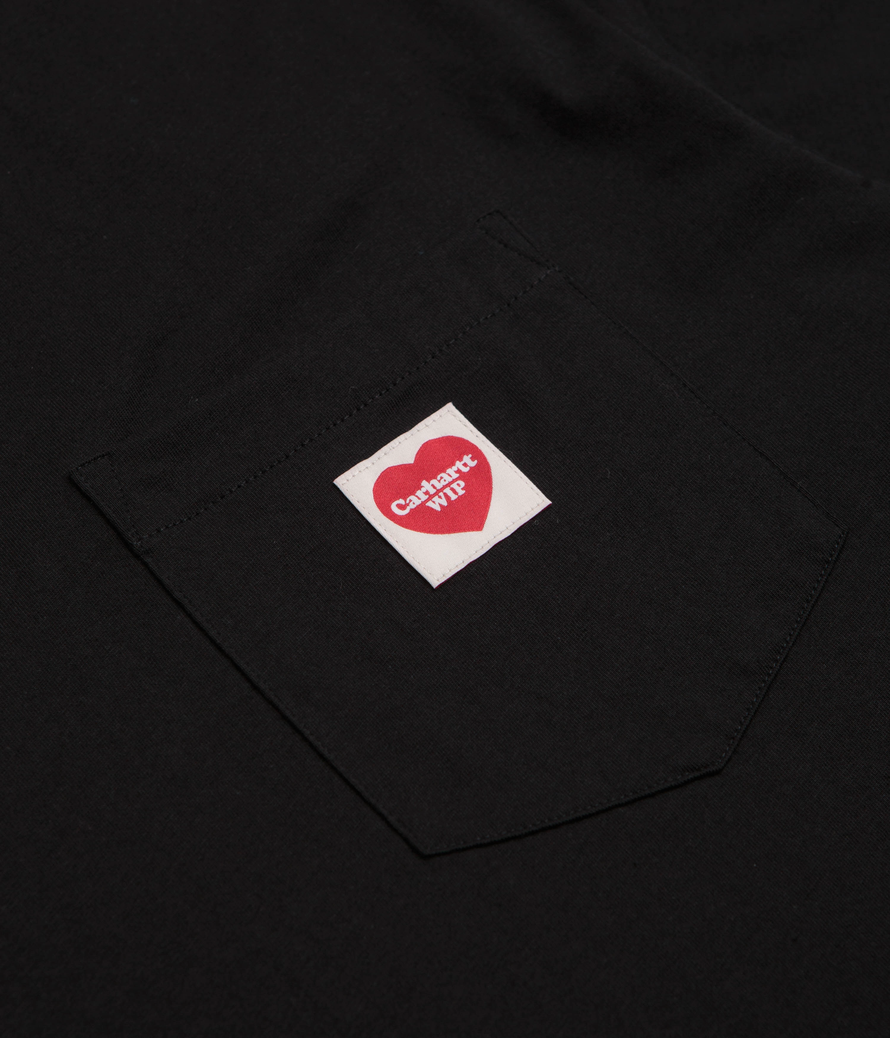 Carhartt Pocket Heart T-Shirt - Black / Red Holiday Outfit Style