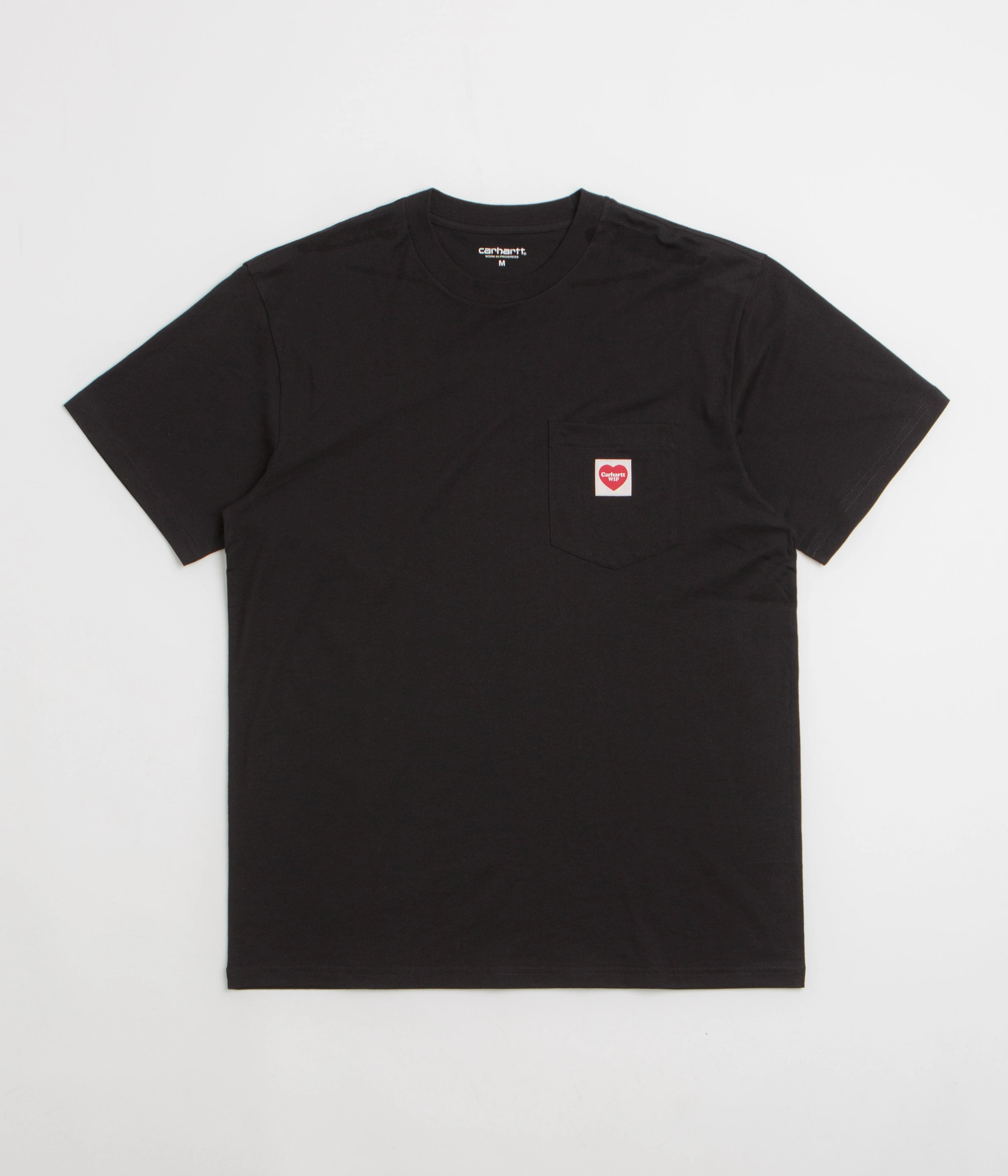 Carhartt Pocket Heart T-Shirt - Black / Red Easy Layering