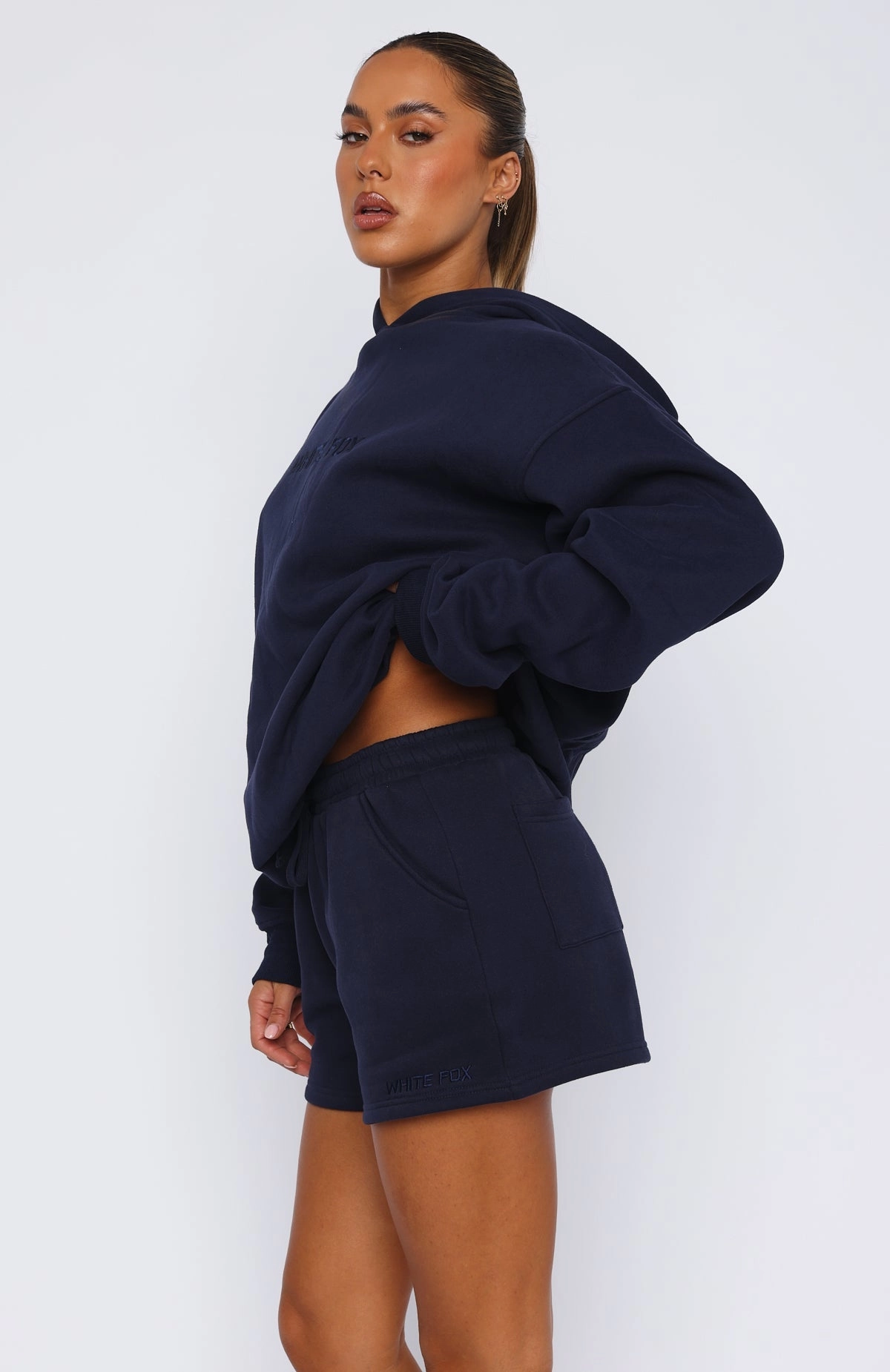 Sporty Design Stay Lifted Lounge Shorts Navy