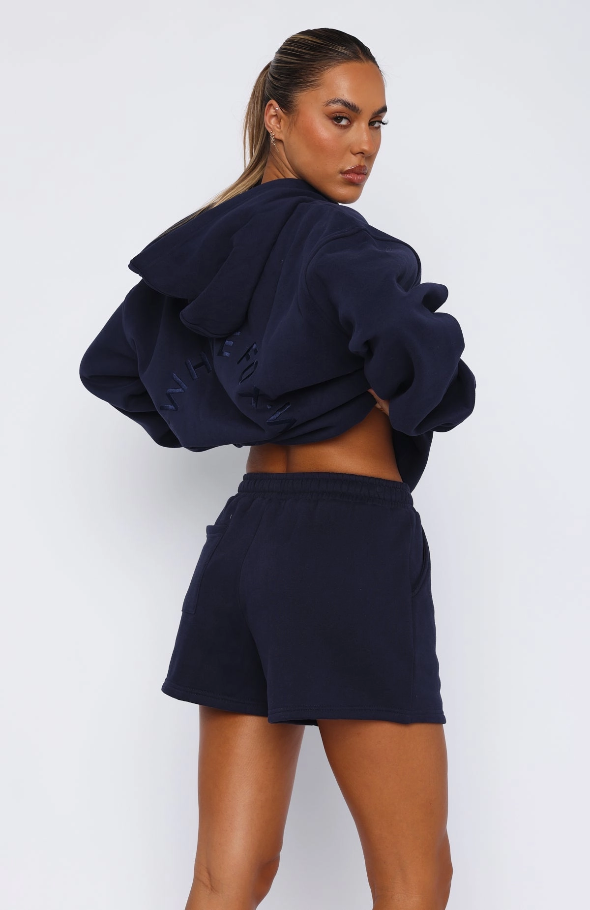Stay Lifted Lounge Shorts Navy Anti Pilling Technology UV Protection