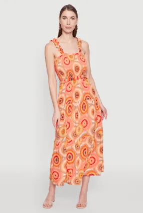 Date night Square Neck Tiered Midi Dress