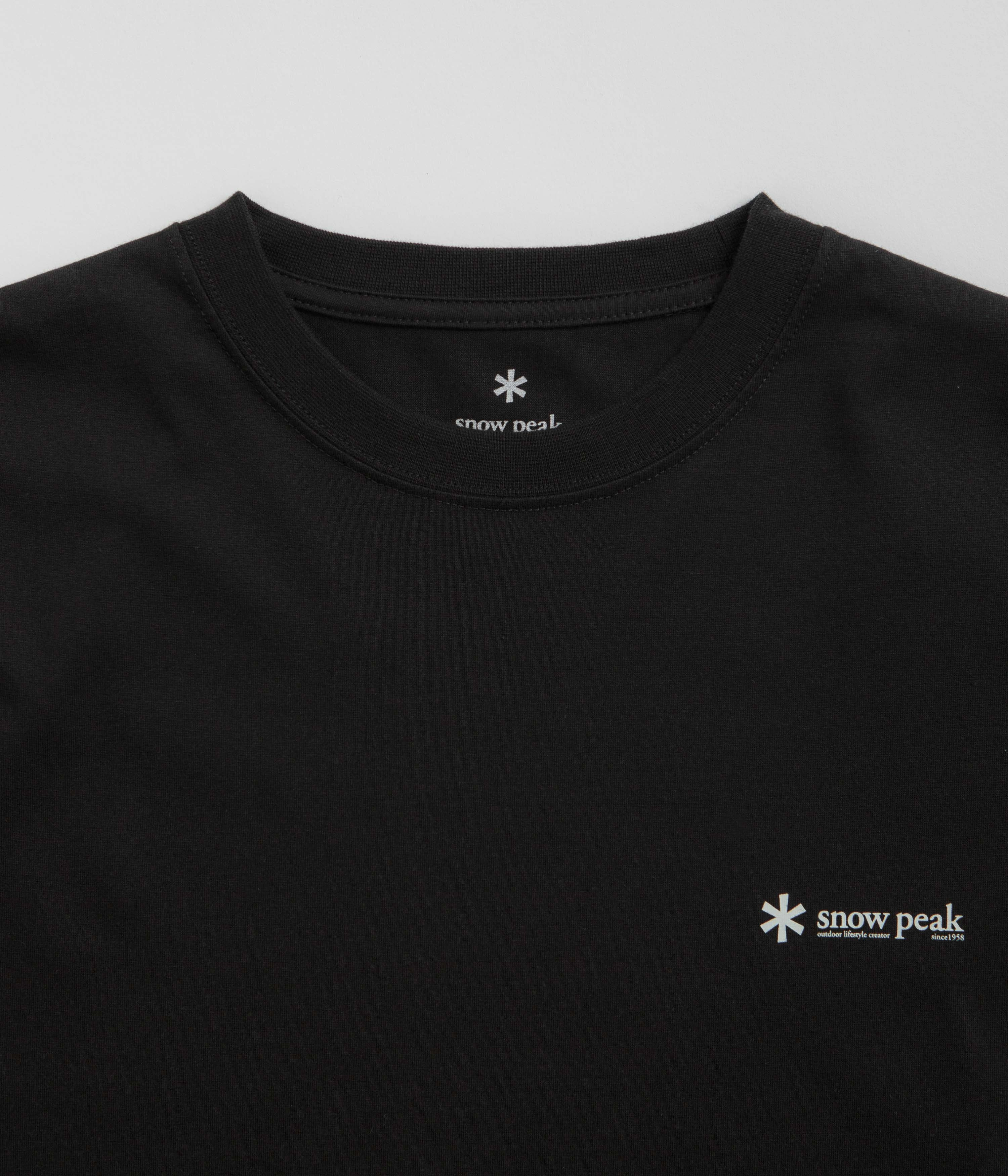 Effortless Comfort Wear Comfortable and stylish Snow Peak Onepoint Logo Long Sleeve T-Shirt - Black