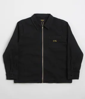 tall size Reinforced Side Vents Stan Ray Zip Shirt - Washed Black Canvas