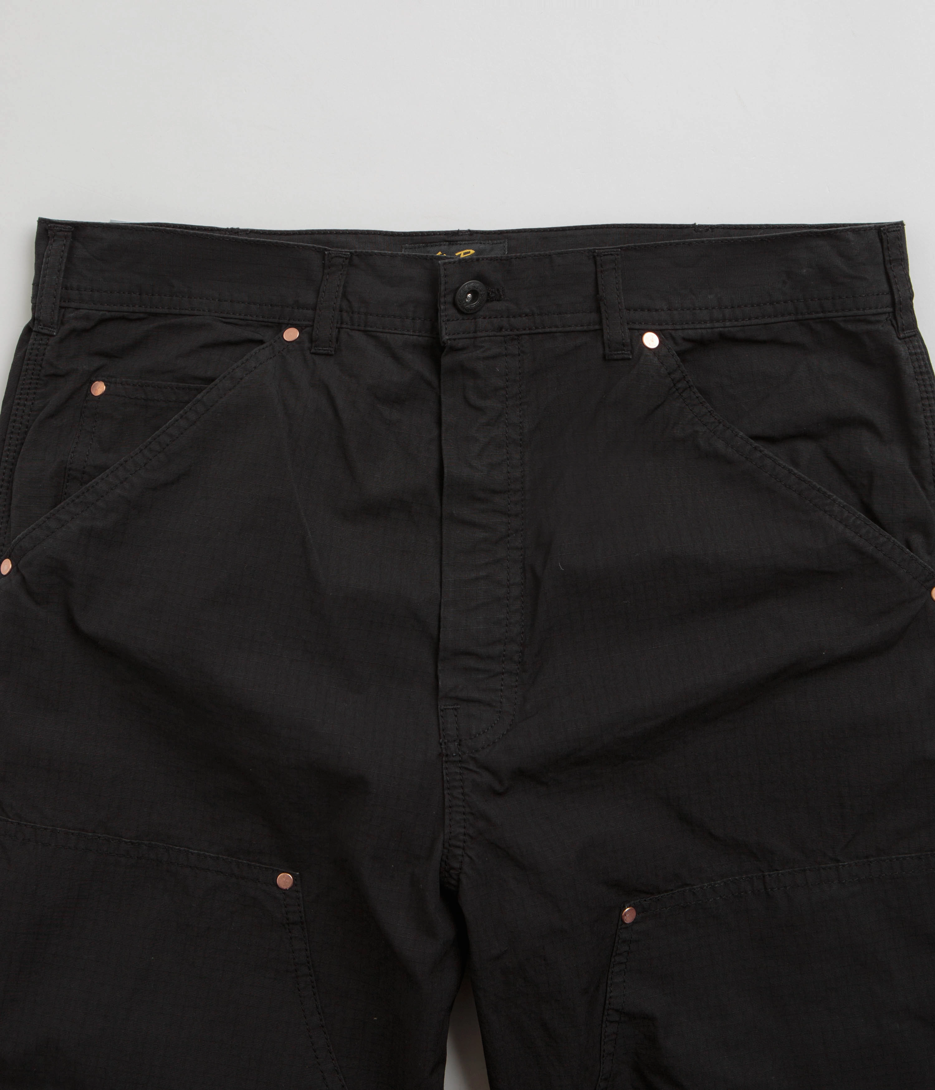 EcoFriendlyDye Soft Interior Stan Ray Double Knee Pants - Black Ripstop