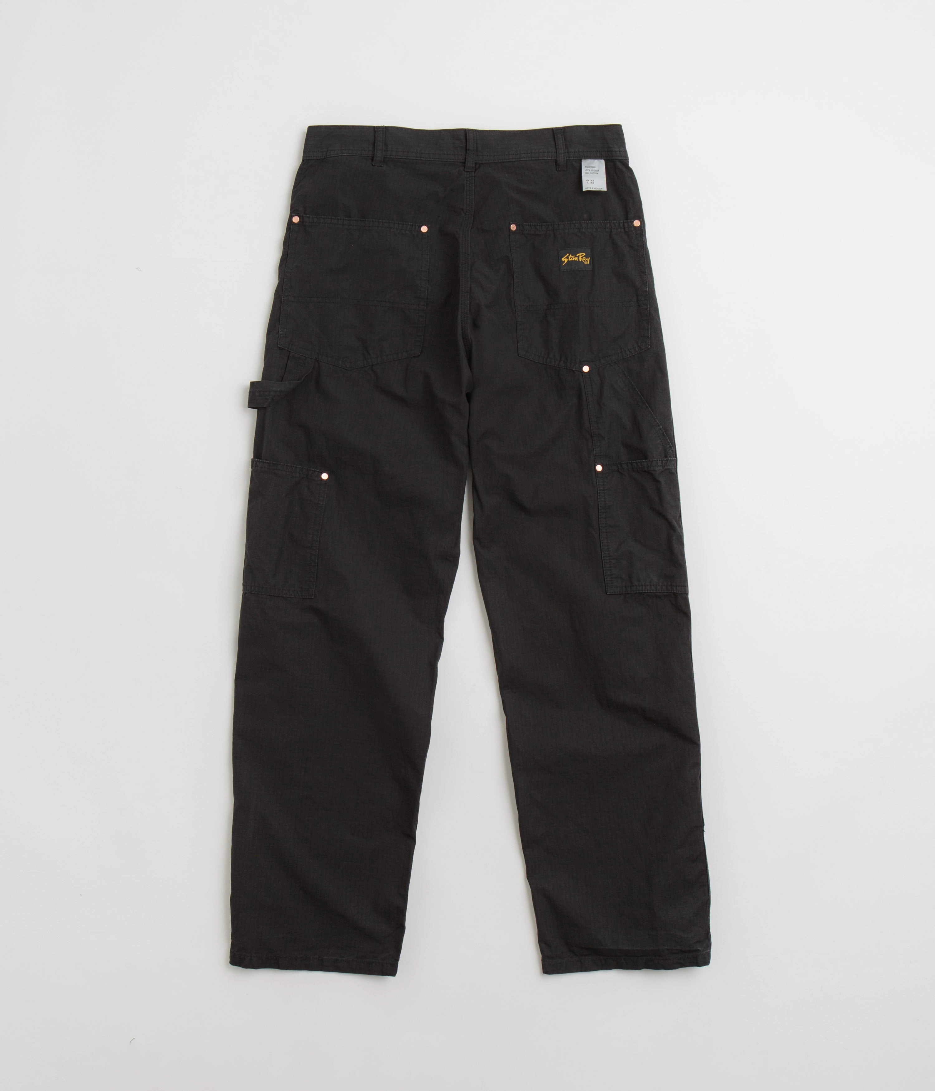 Tear Resistant Stan Ray Double Knee Pants - Black Ripstop