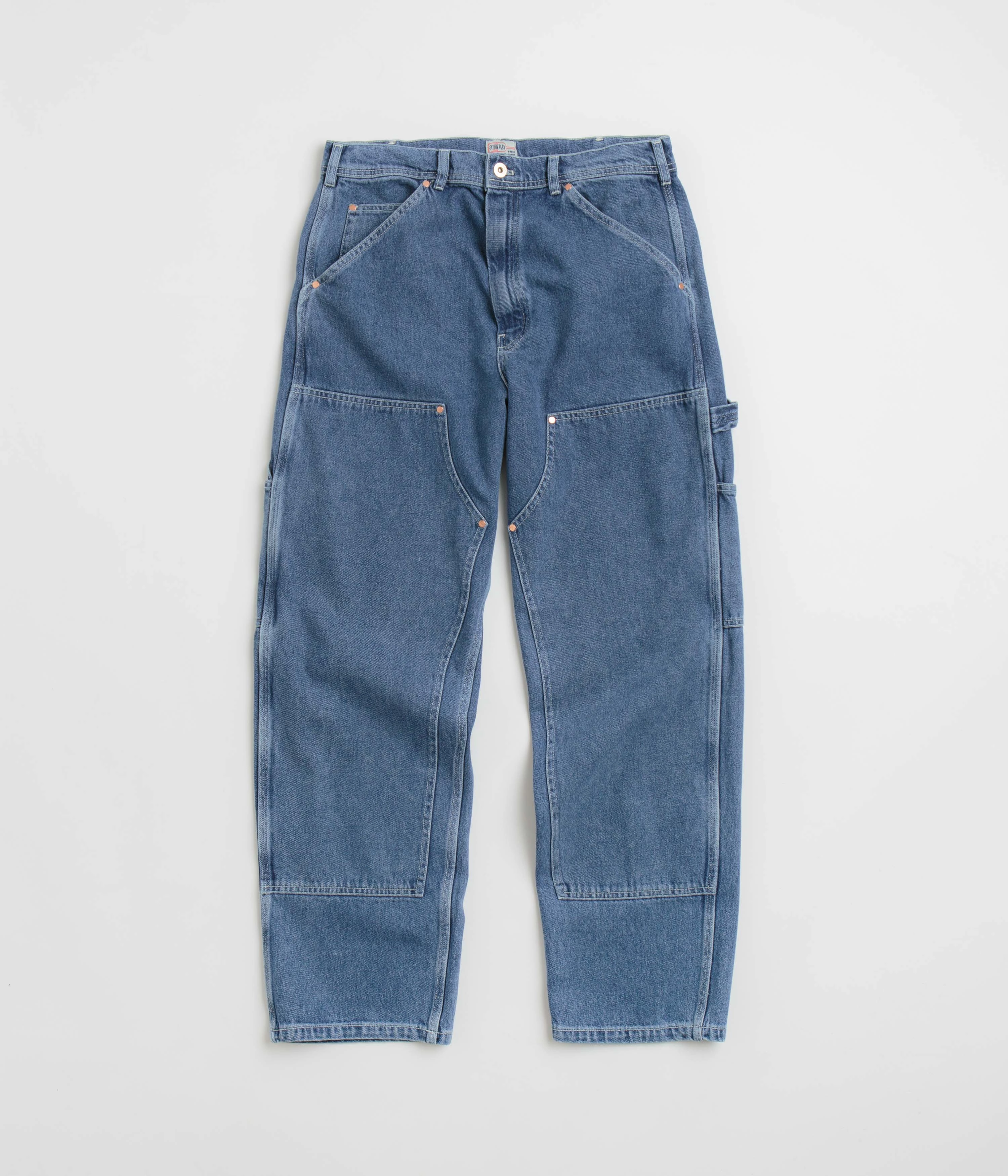 Comfortable Look Stan Ray Double Knee Pants - Heavy Stone Wash Denim