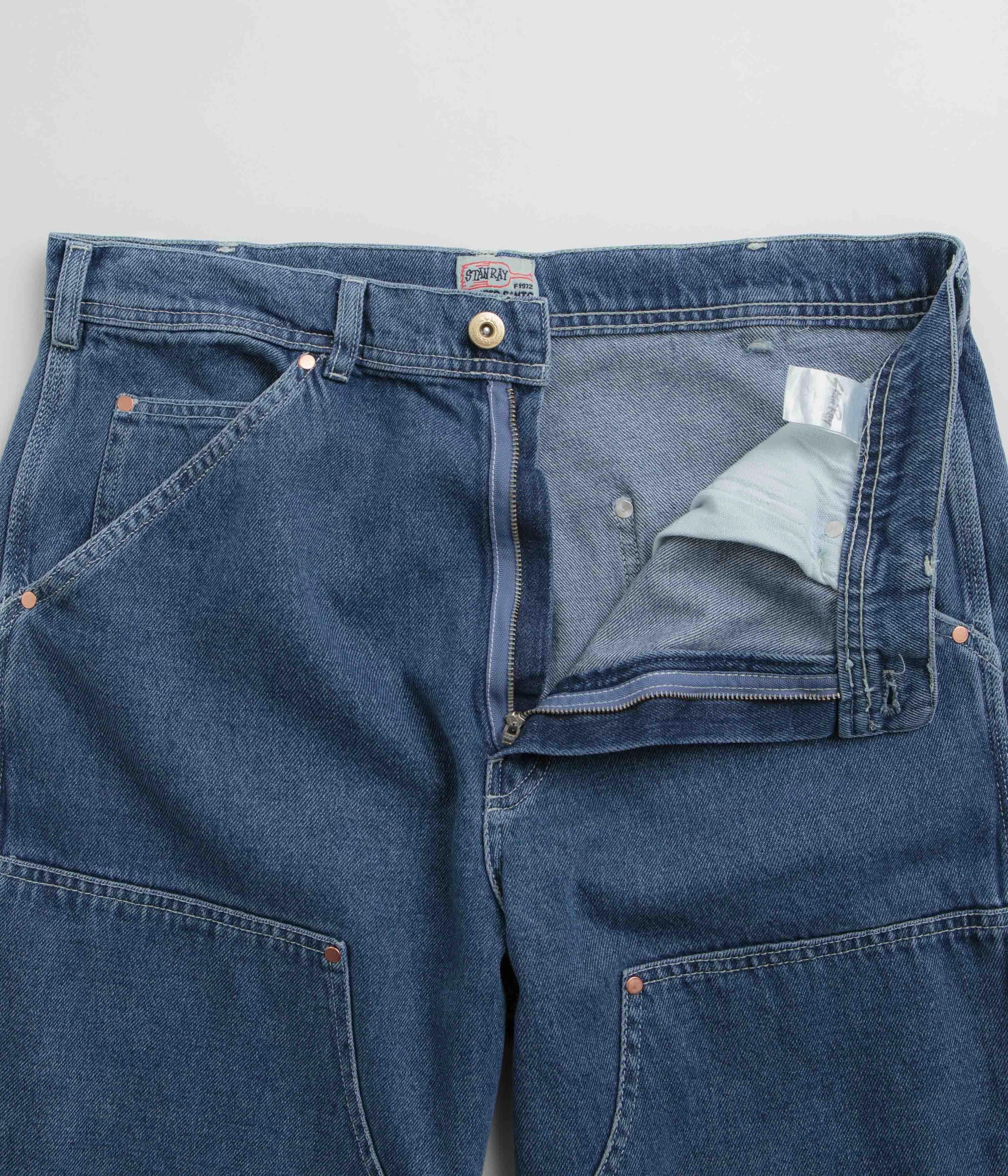 Stan Ray Double Knee Pants - Heavy Stone Wash Denim Modern Fit