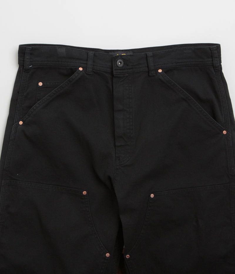 Stan Ray Double Knee Pants - Washed Black Duck Tailored Silhouette Gripper Waistband