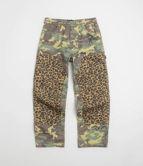 Stan Ray Double Knee Pants - Woodland DPM Duck / Leopard Duck Mix Tailored Fit Light Design