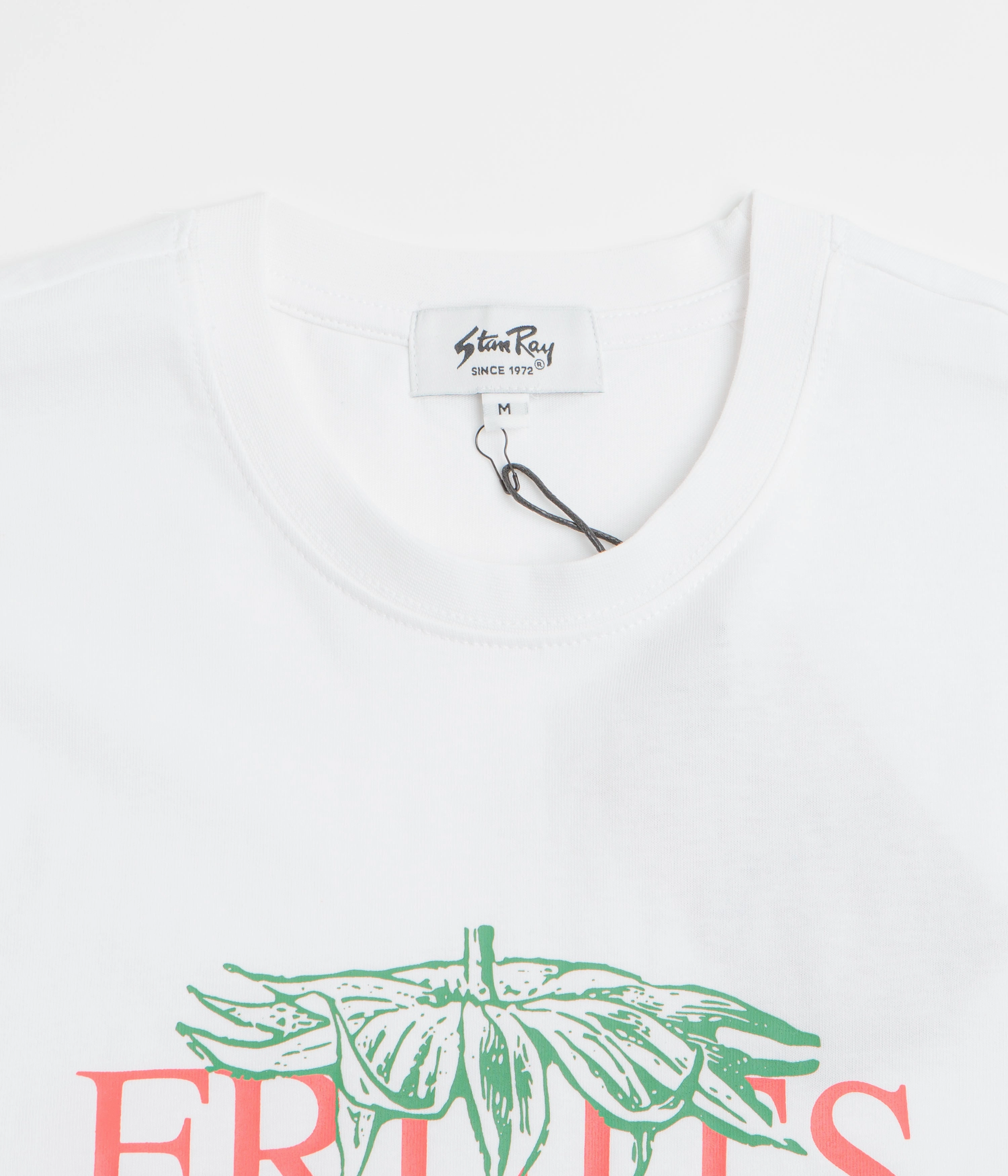 Stan Ray Fruits T-Shirt - White Sustainable Dye Process Micro Perforated Fabric