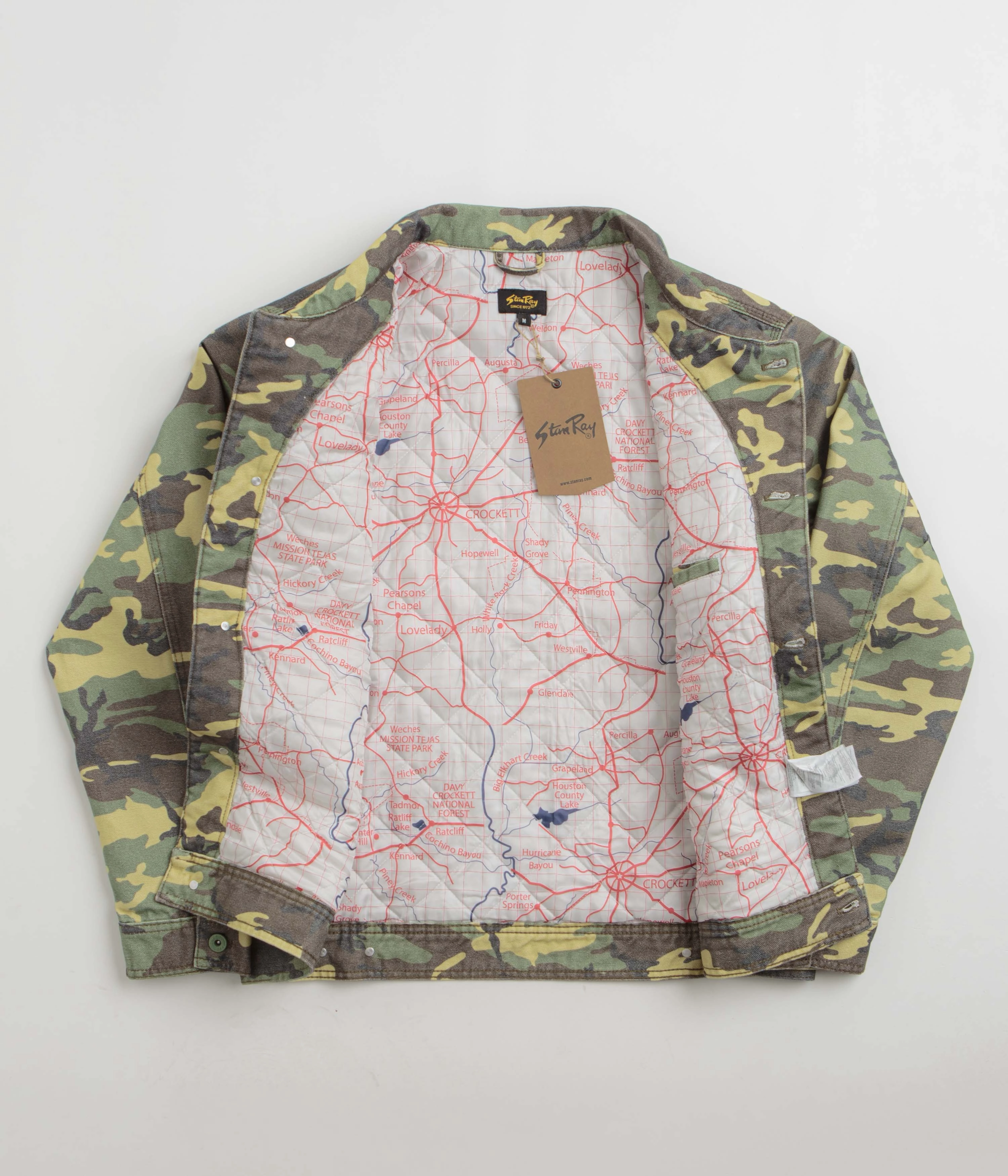 Stan Ray Lined Trucker Jacket - Woodland DPM Duck Breathable Lining
