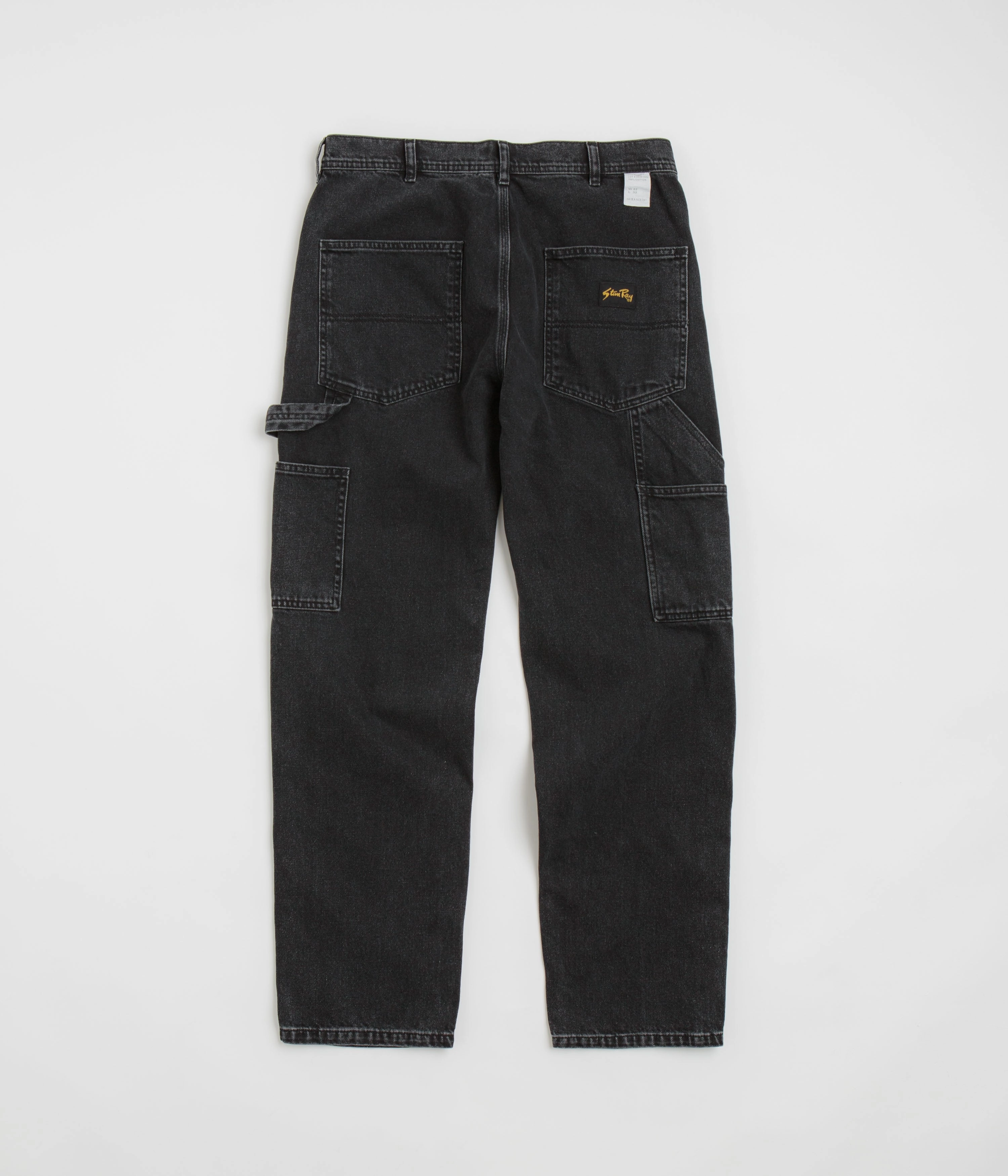 Stan Ray OG Painter Pants - Washed Black Denim Frayed hem