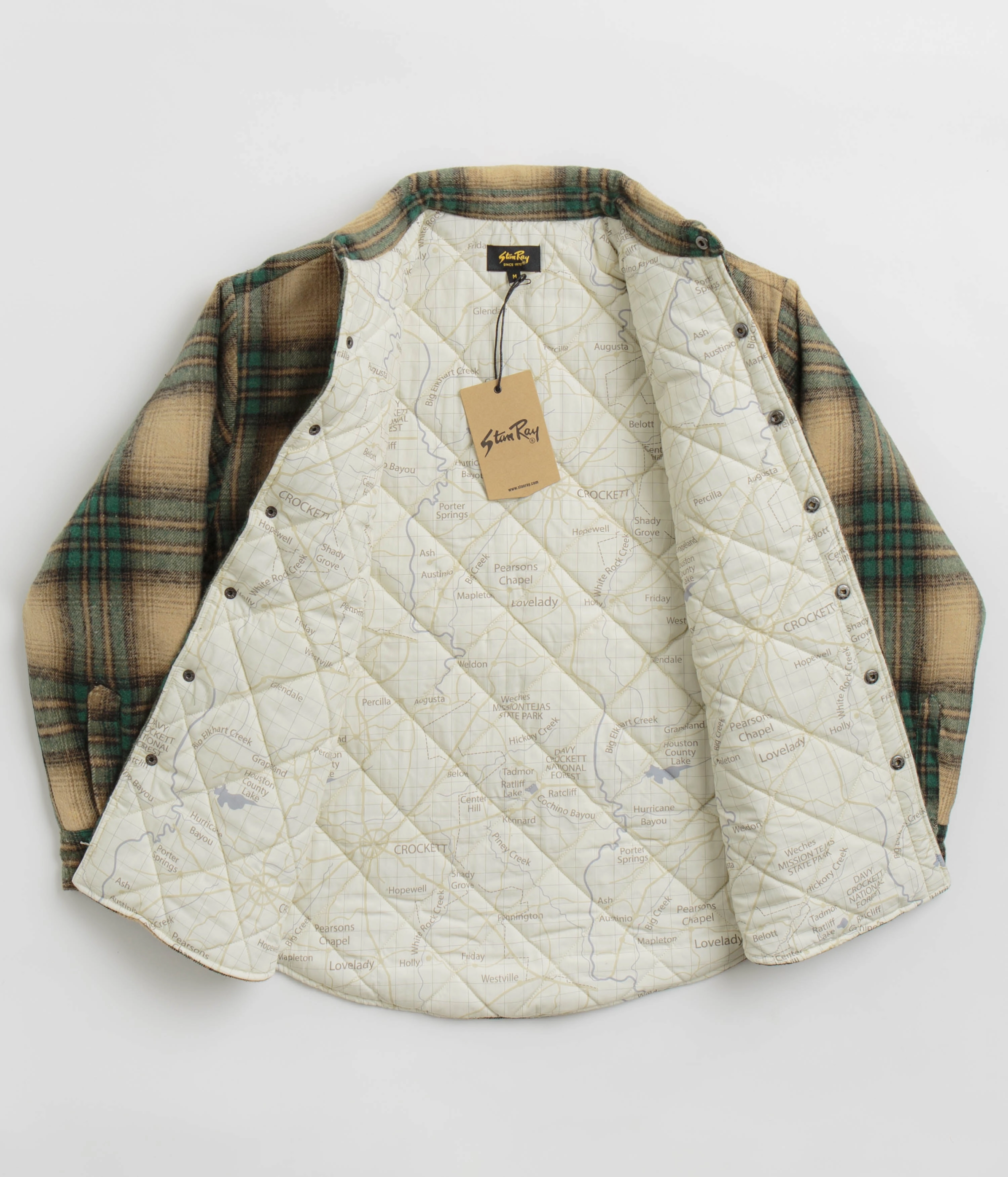 Stan Ray Quilted Plaid Overshirt - Olive Plaid MultiLayerSystem