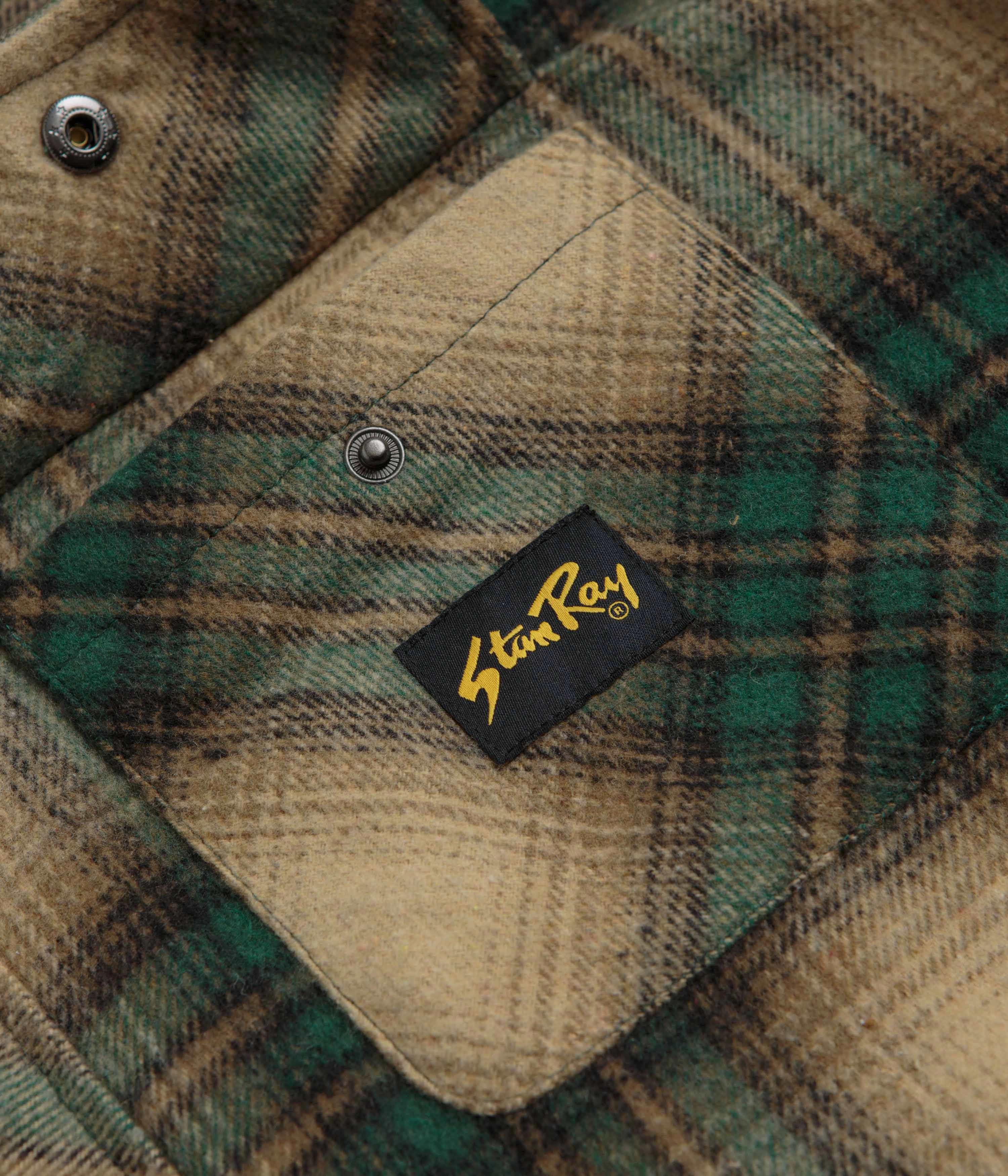Stan Ray Quilted Plaid Overshirt - Olive Plaid Outdoor Ready